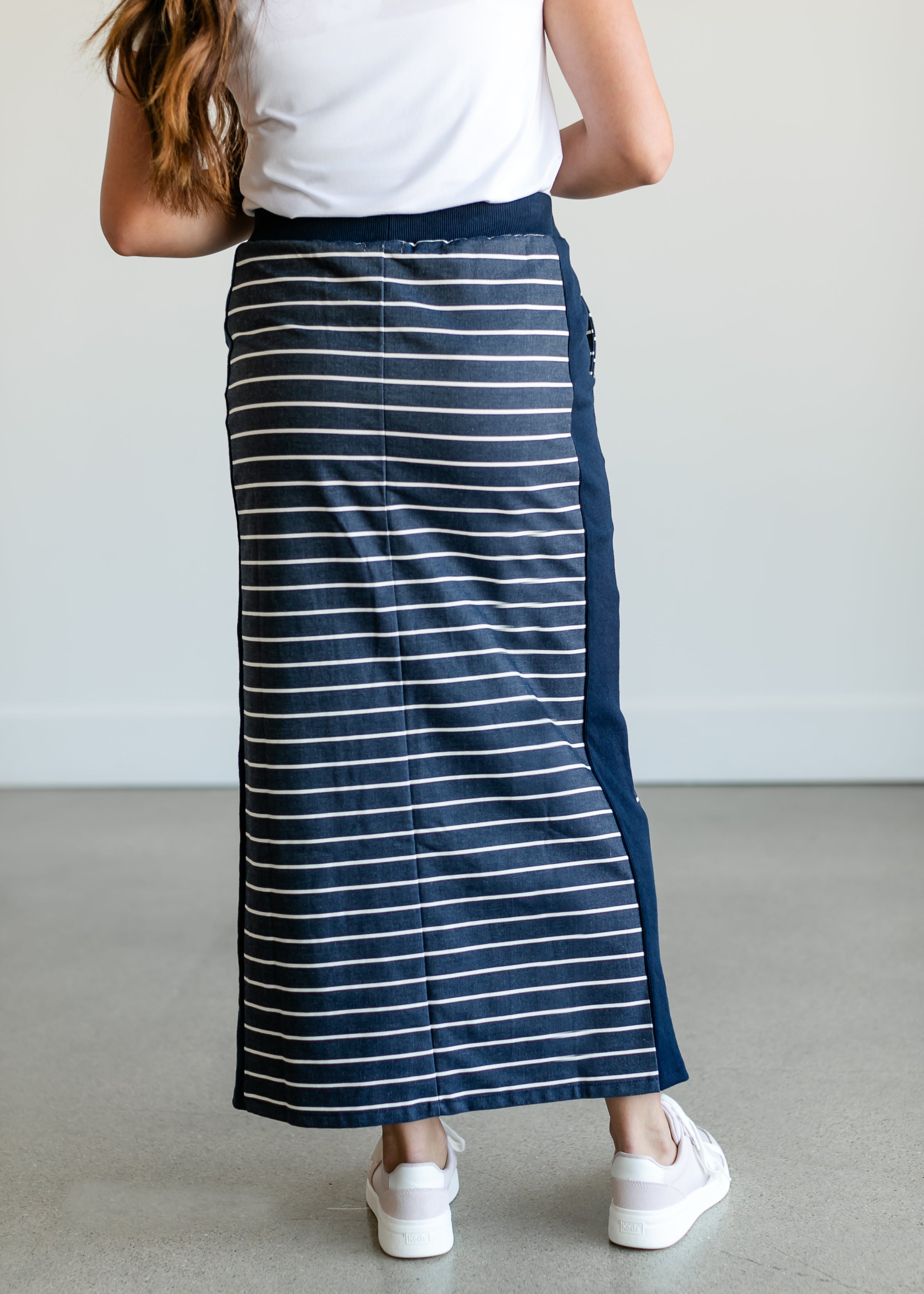 Navy drawstring clearance skirt