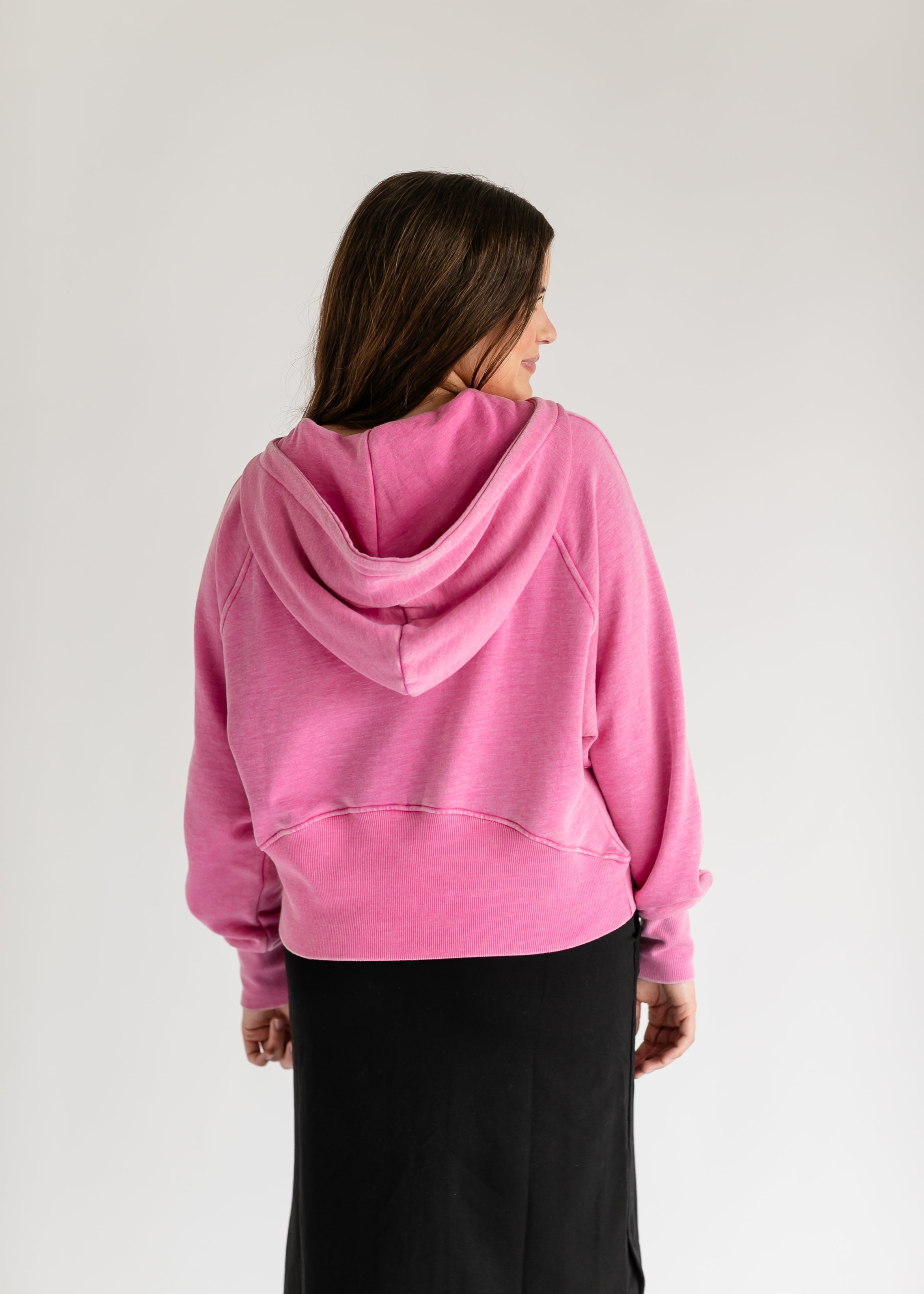 Pink quarter zip outlet pullover