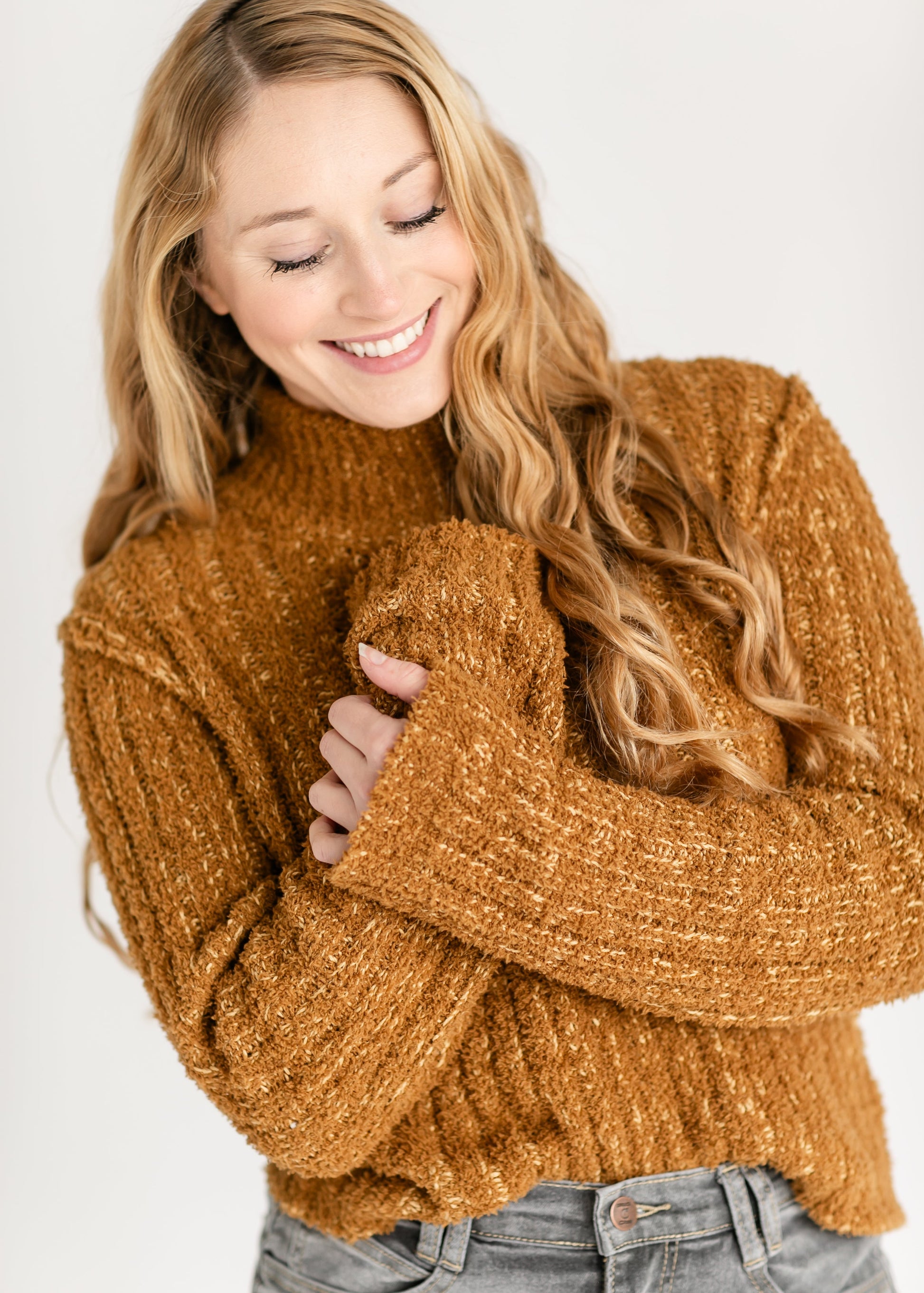 Kristen Mockneck Eyelash Sweater - FINAL SALE – Inherit Co.