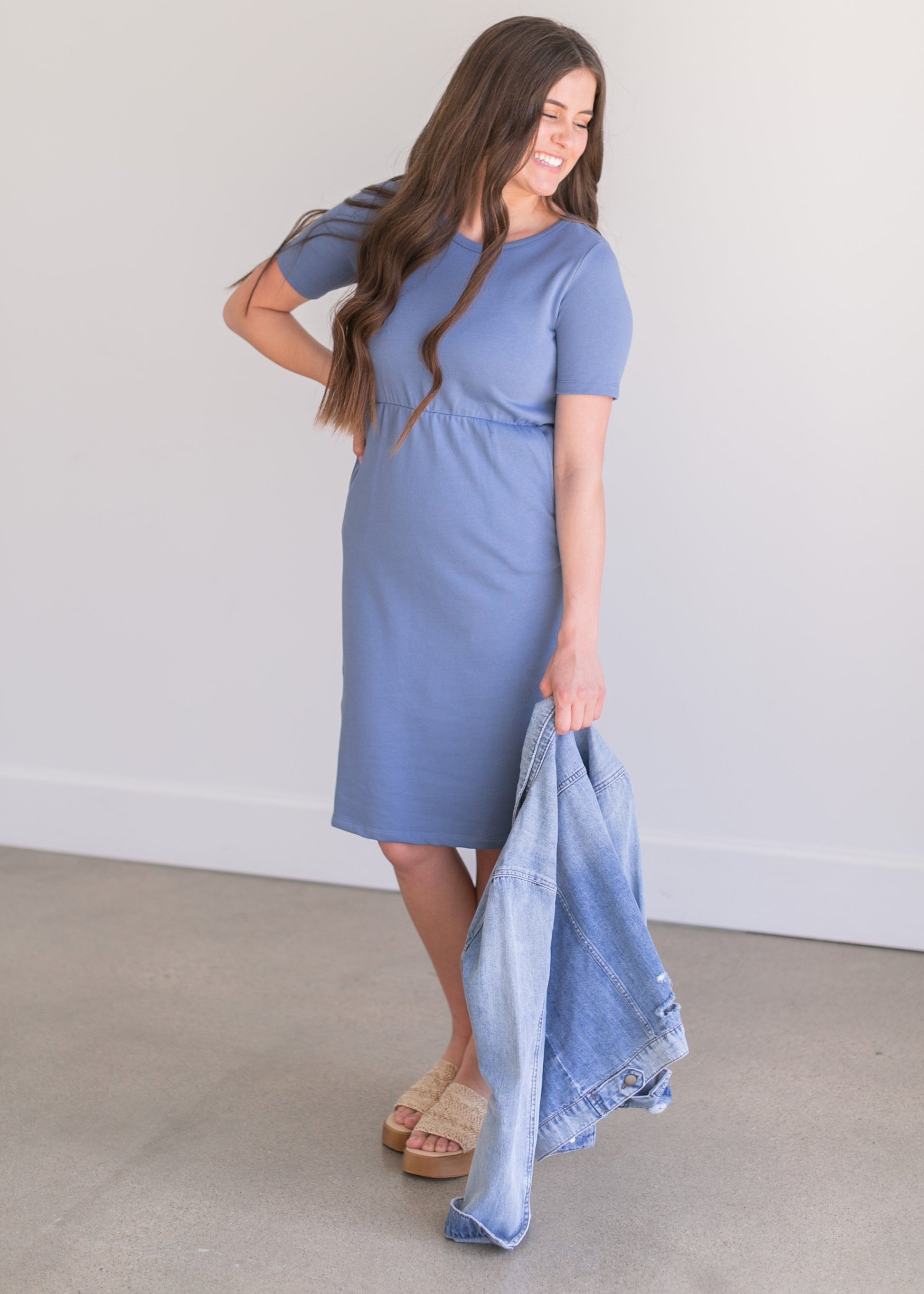Kristen Short Sleeve Midi Dress IC Dresses