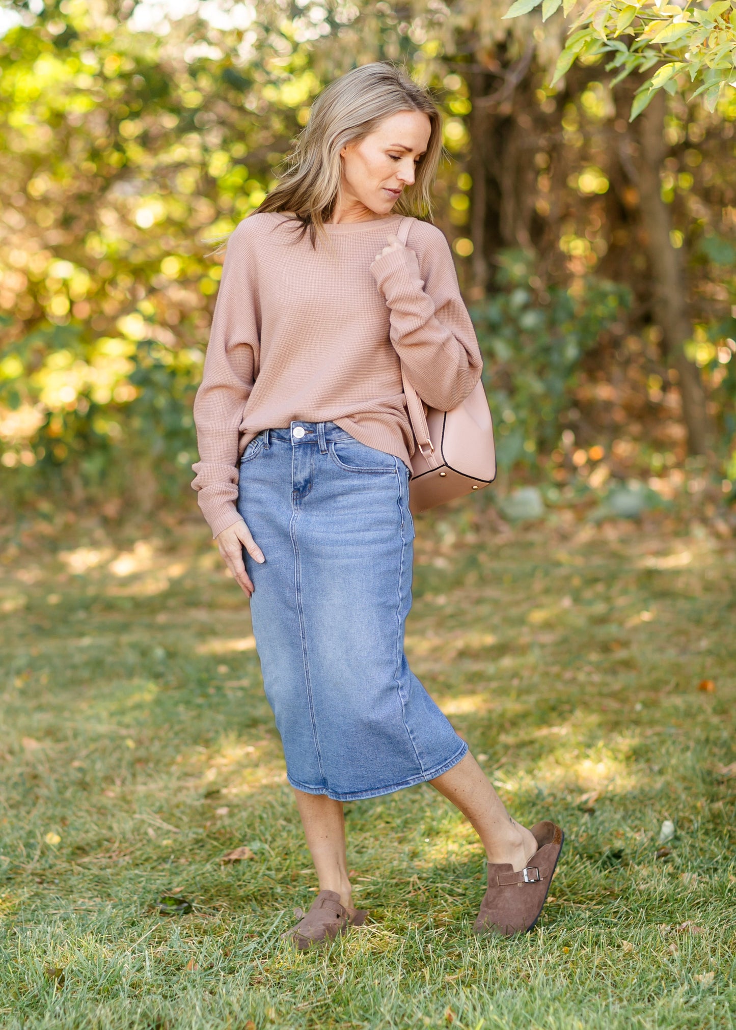 Leighton Dusty Rose Textured Knit Top FF Tops