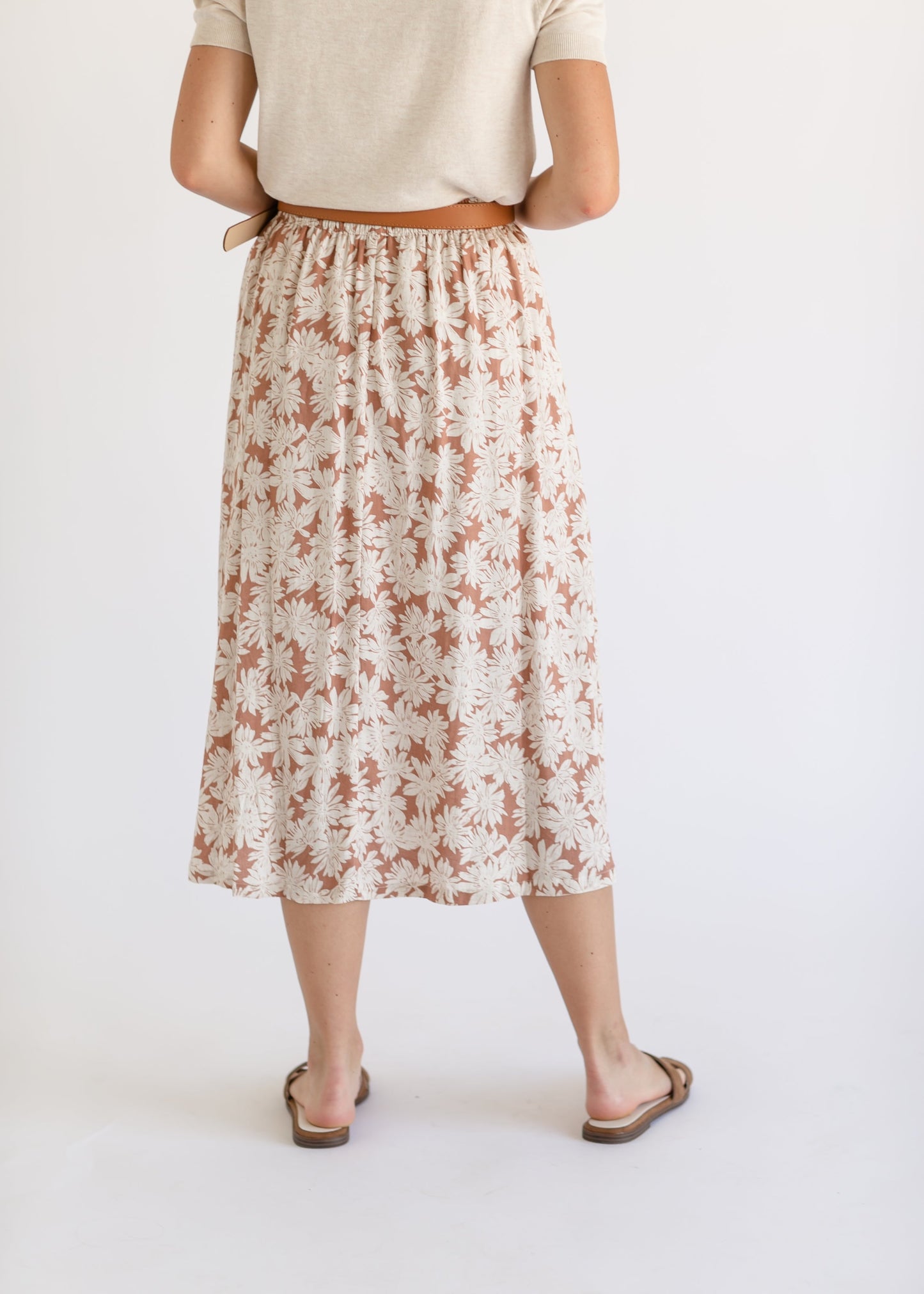 Lelia Floral Printed Midi Skirt FF Skirts