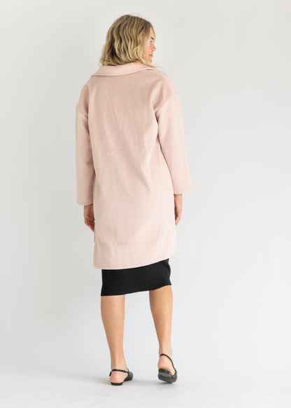 Light Pink Soft Open Coat FF Jackets