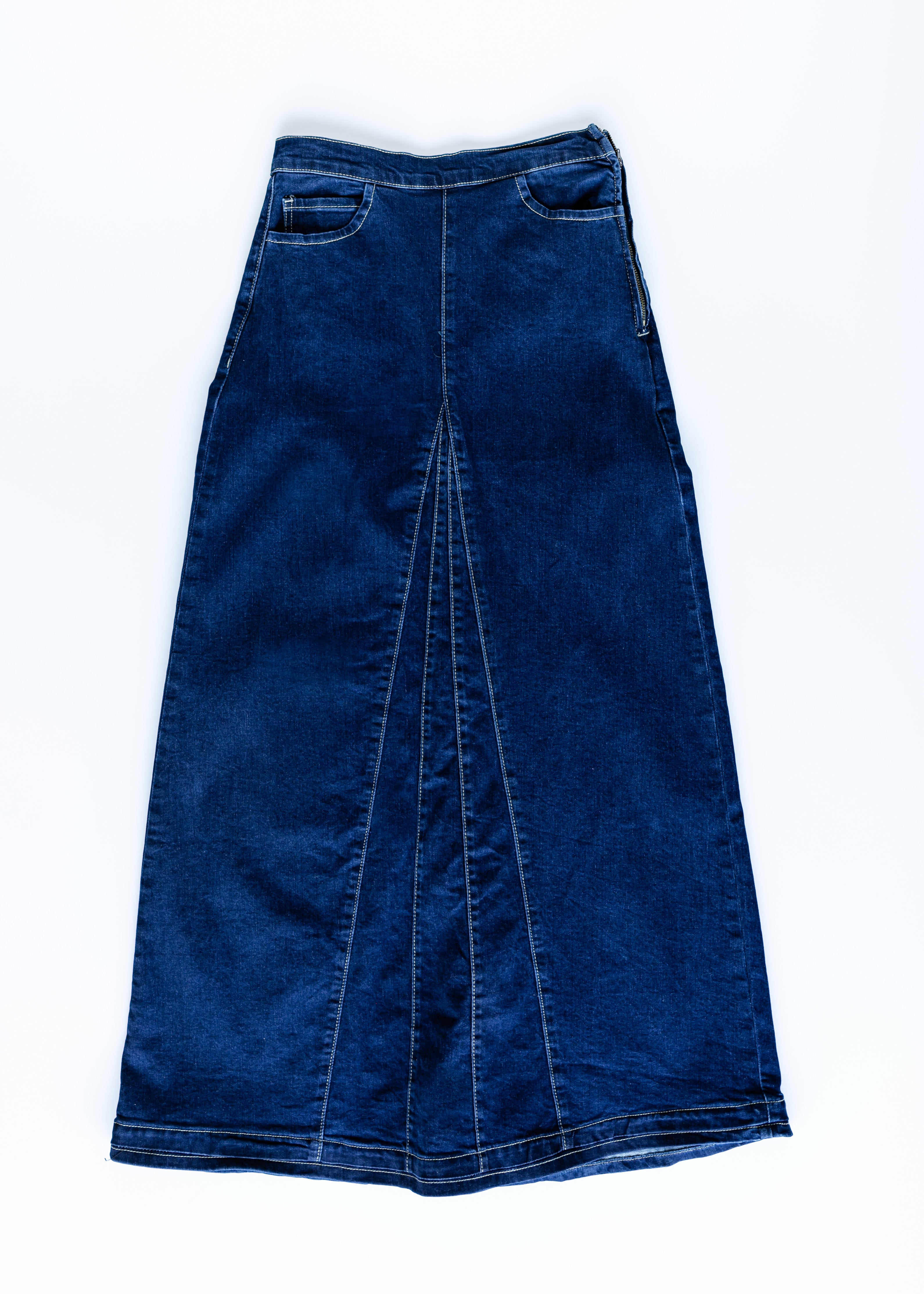 Buy Yayun Women's Maxi Pencil Jean Skirt High Waisted A-Line Long Denim  Skirts Jean Skirt 1 L at Amazon.in