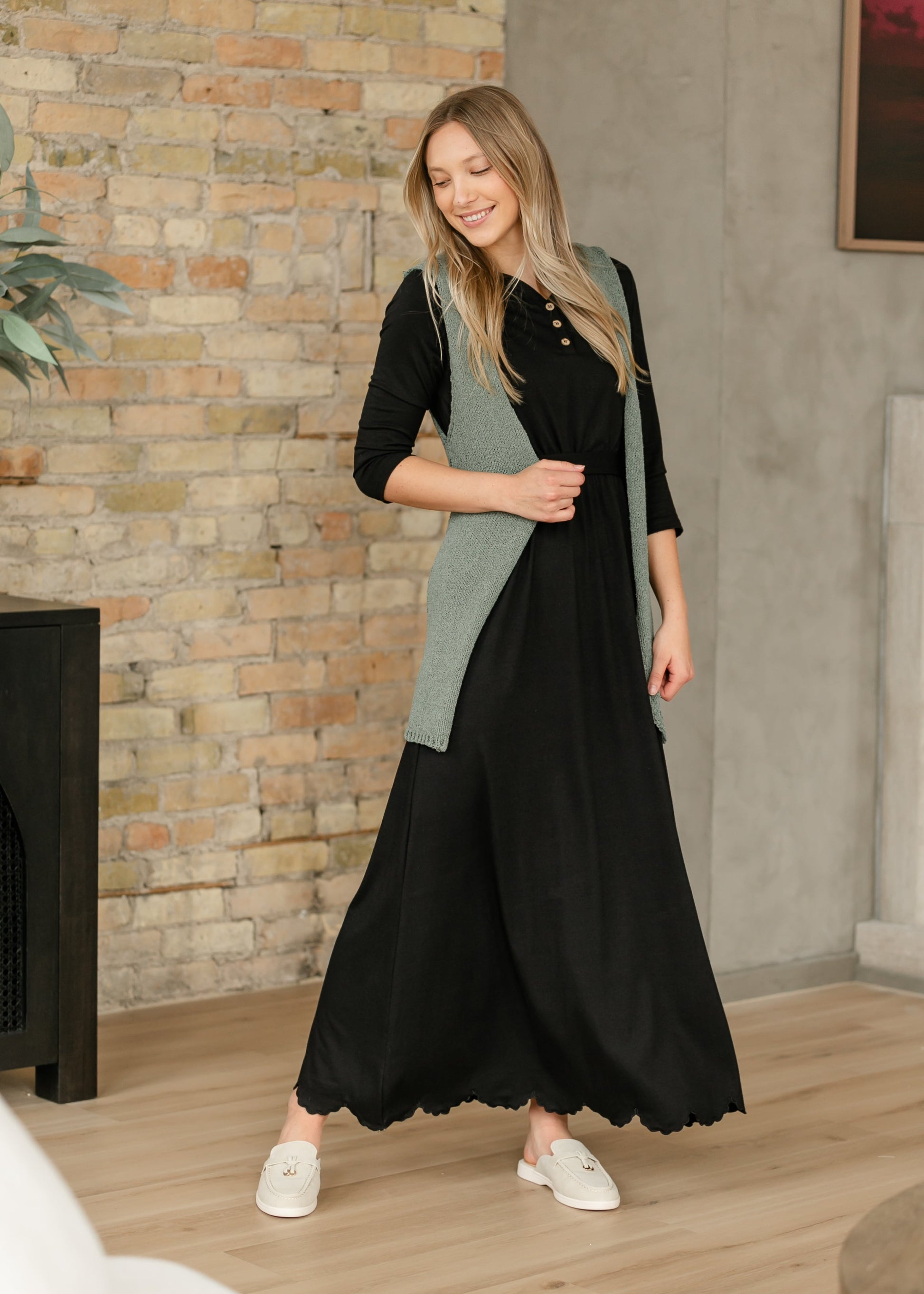 Lydia Button Front Maxi Dress IC Dresses