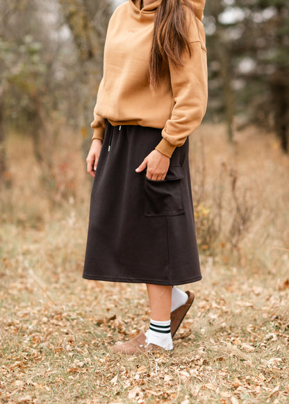 Mazie Midi A-line Cargo Skirt FF Skirts