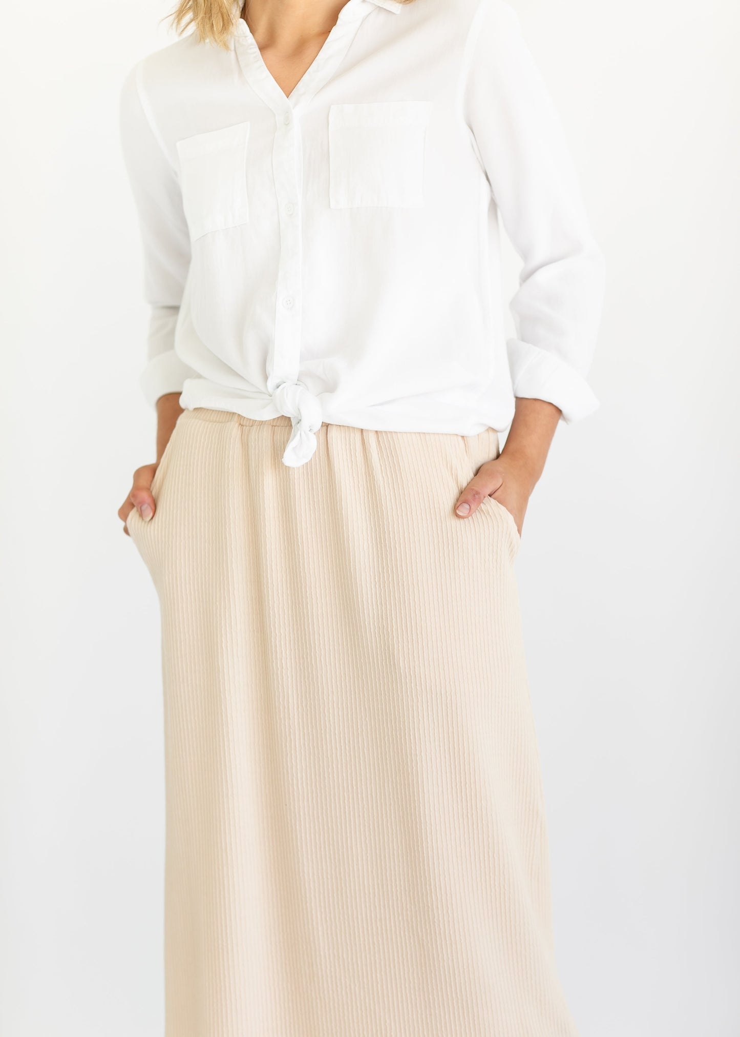 Mila Ribbed Midi Skirt IC Skirts