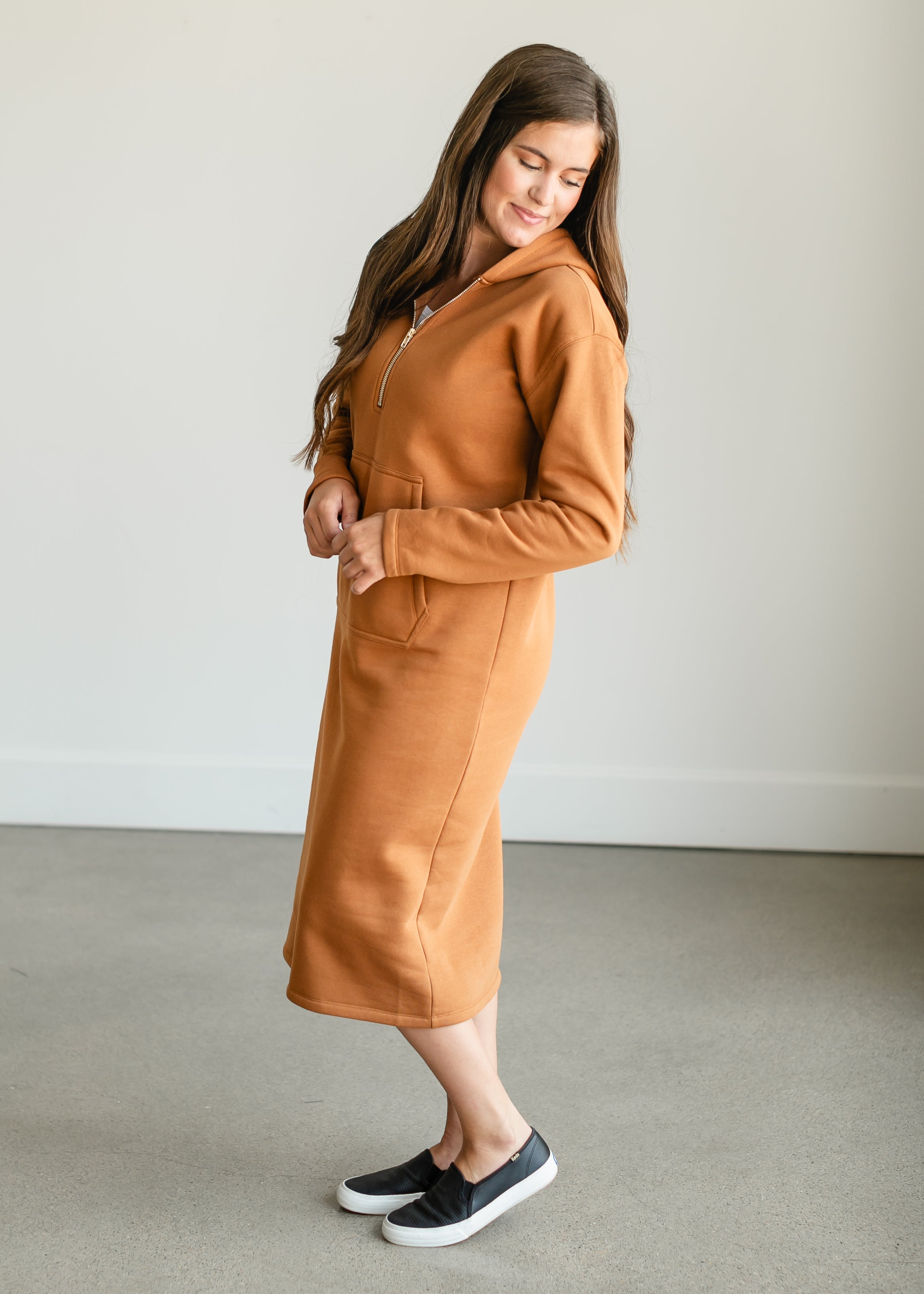 Olympia Zipper Sweatshirt Dress - FINAL SALE – Inherit Co.