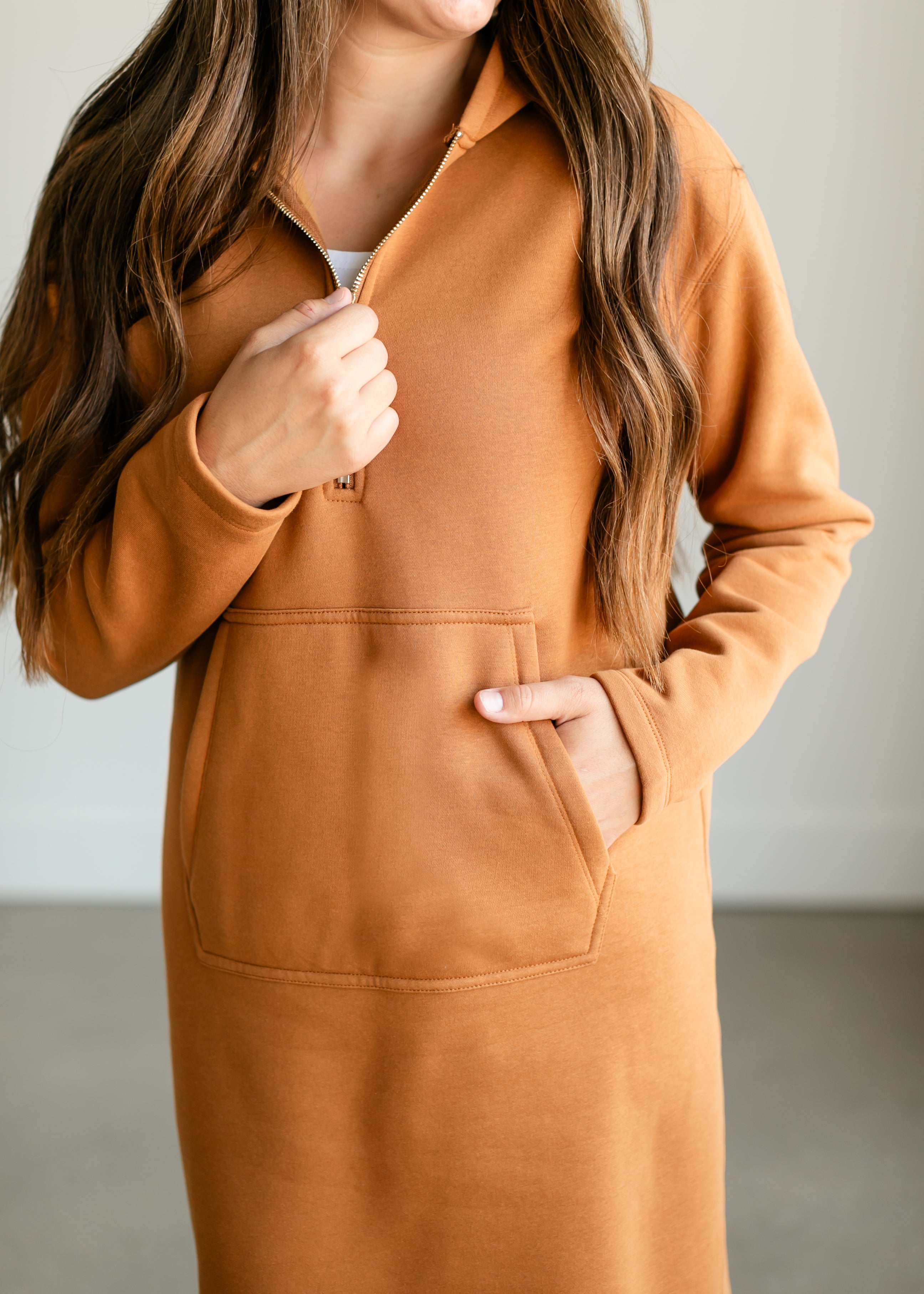 Olympia Zipper Sweatshirt Dress - FINAL SALE – Inherit Co.