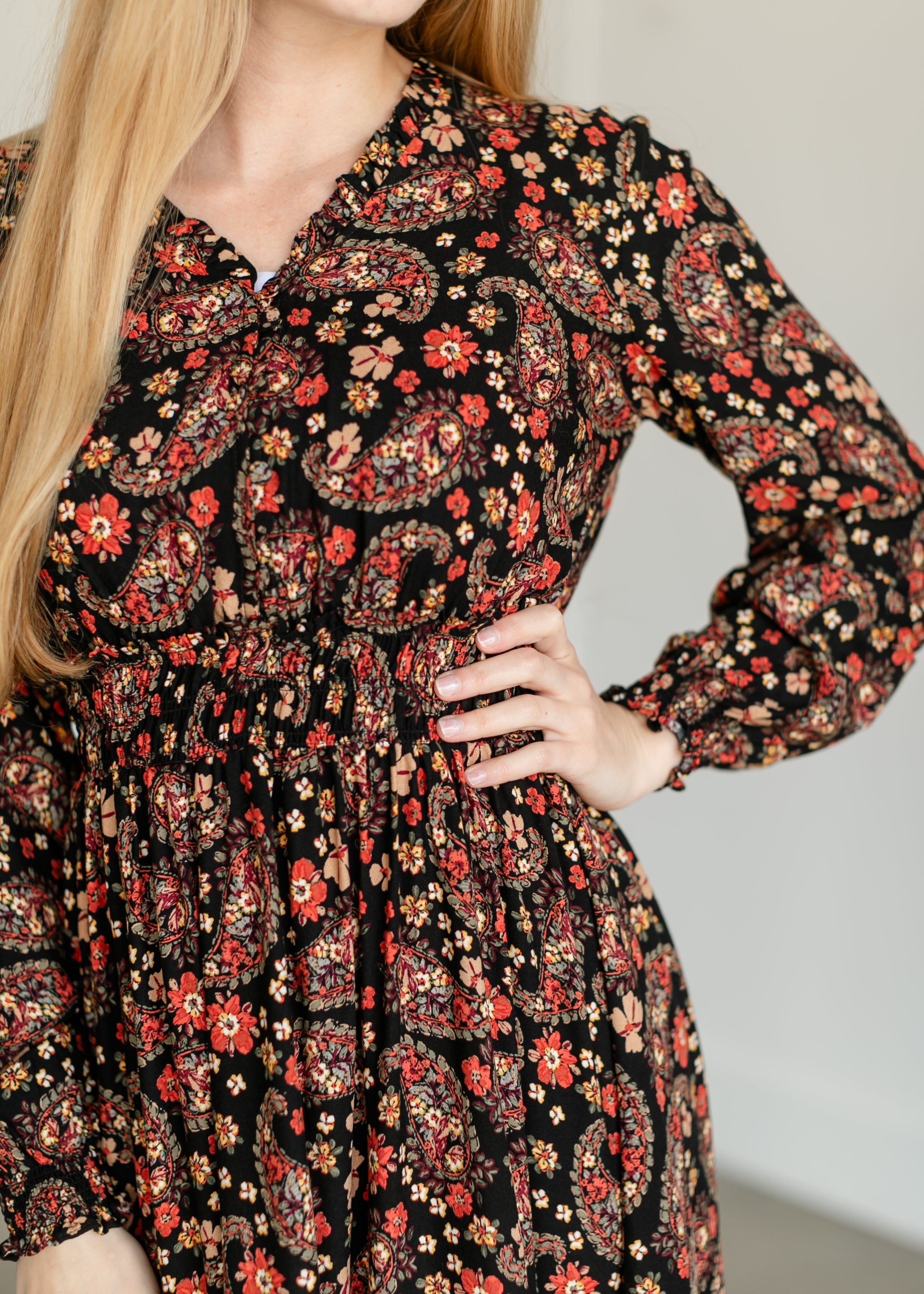 Paisley Floral Midi Dress - FINAL SALE – Inherit Co.