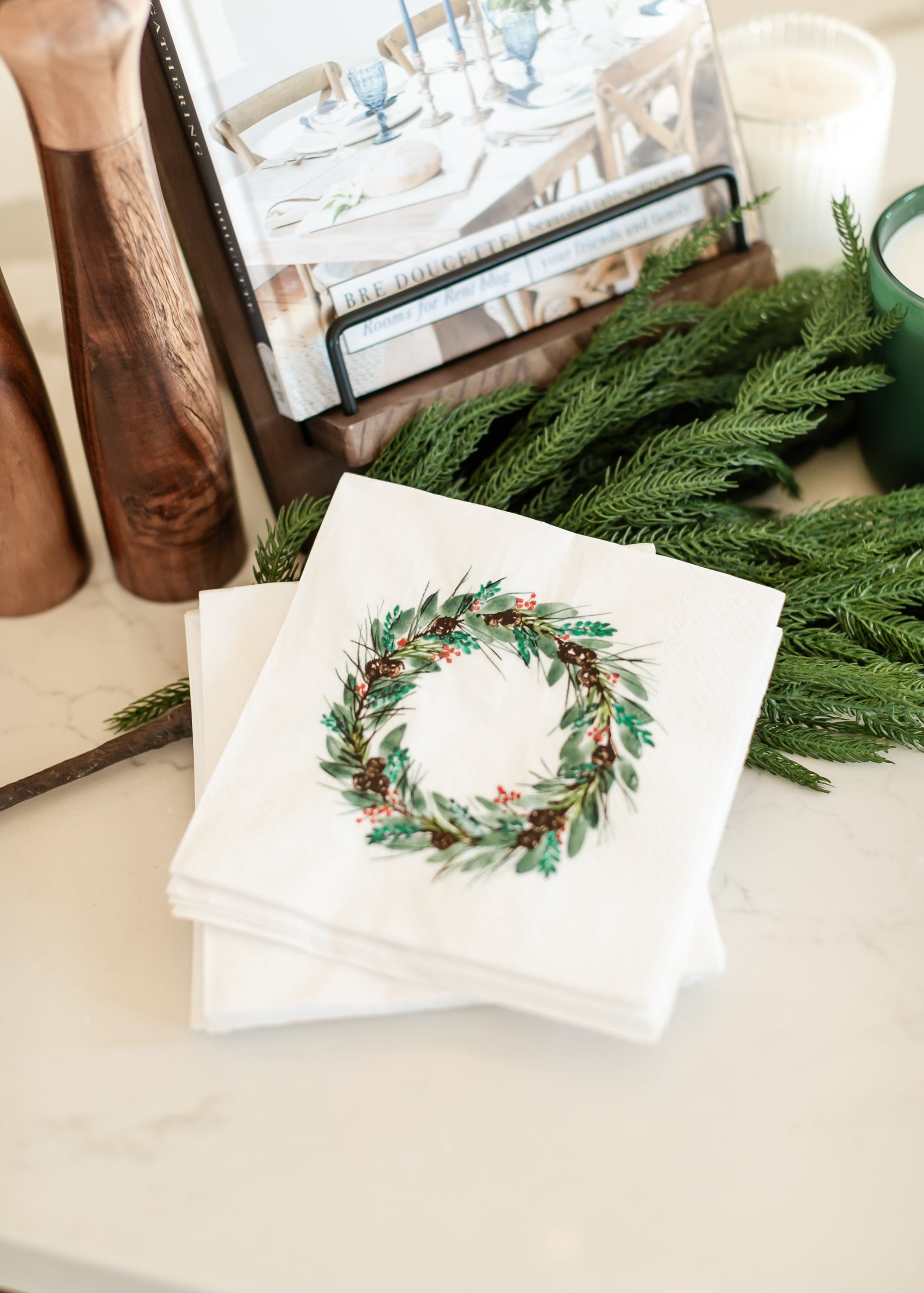 Paper Napkin Christmas Wreath FF Home + Lifestyle