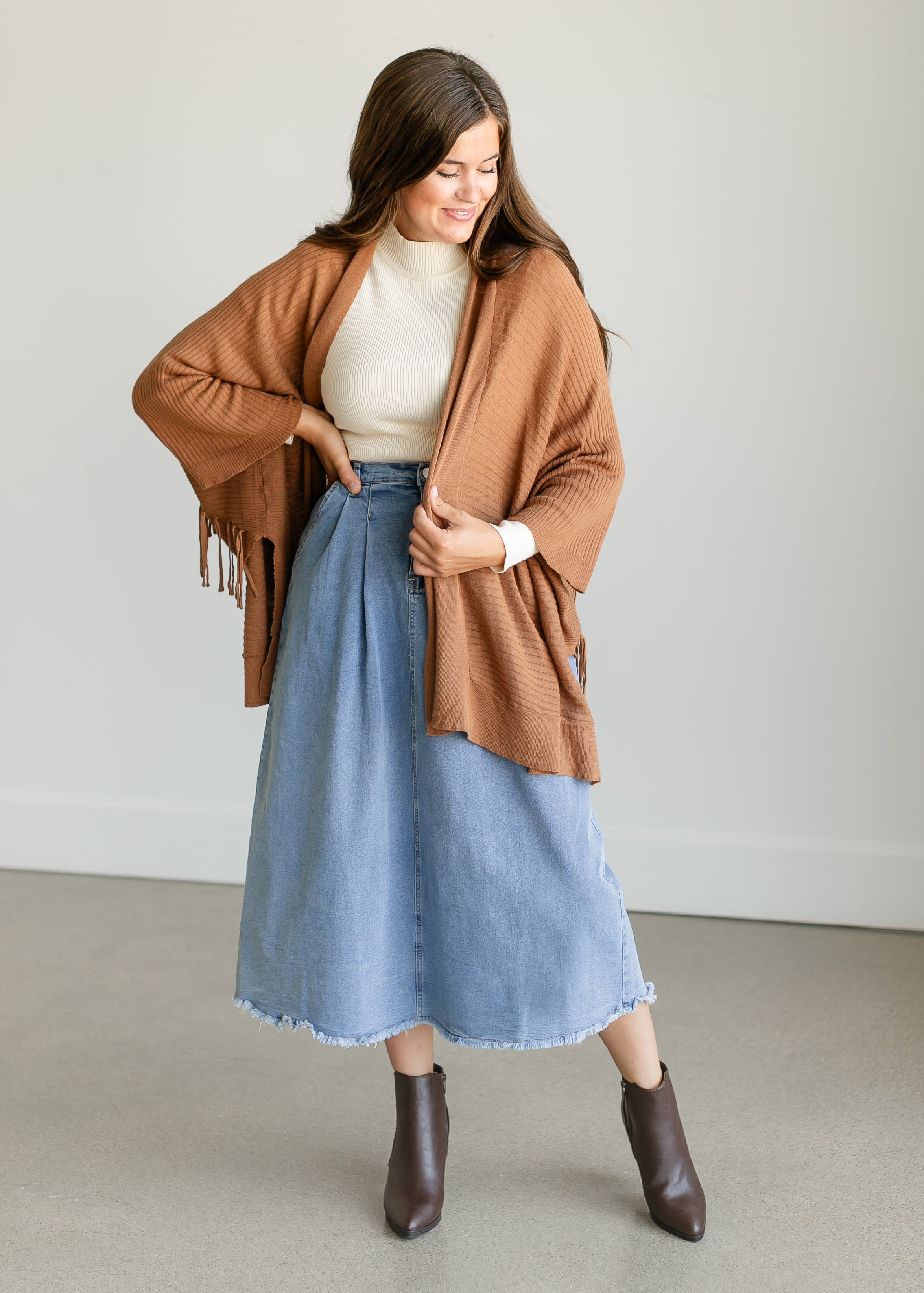 Fringe wrap clearance cardigan