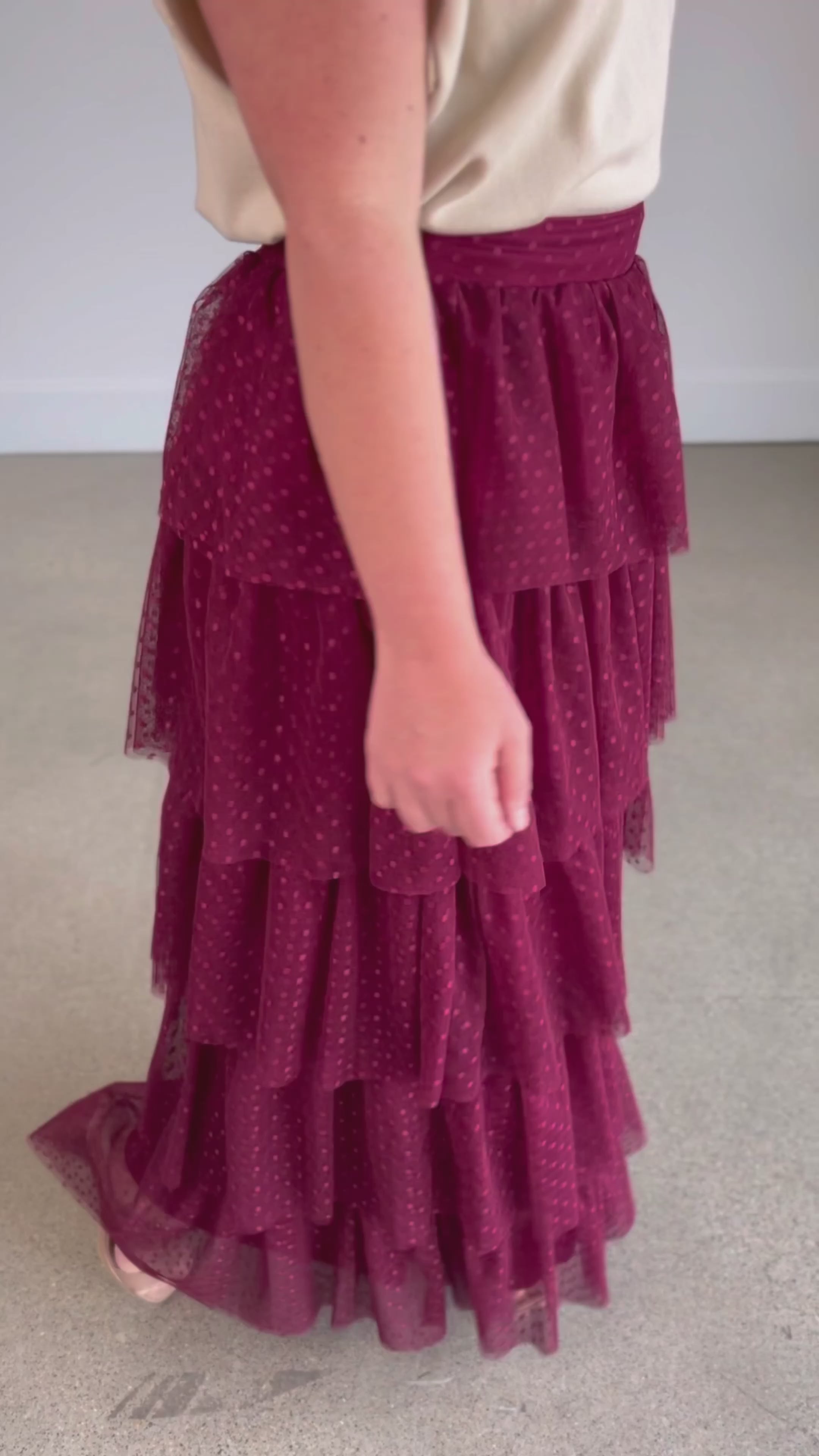 Tiered skirt outlet video