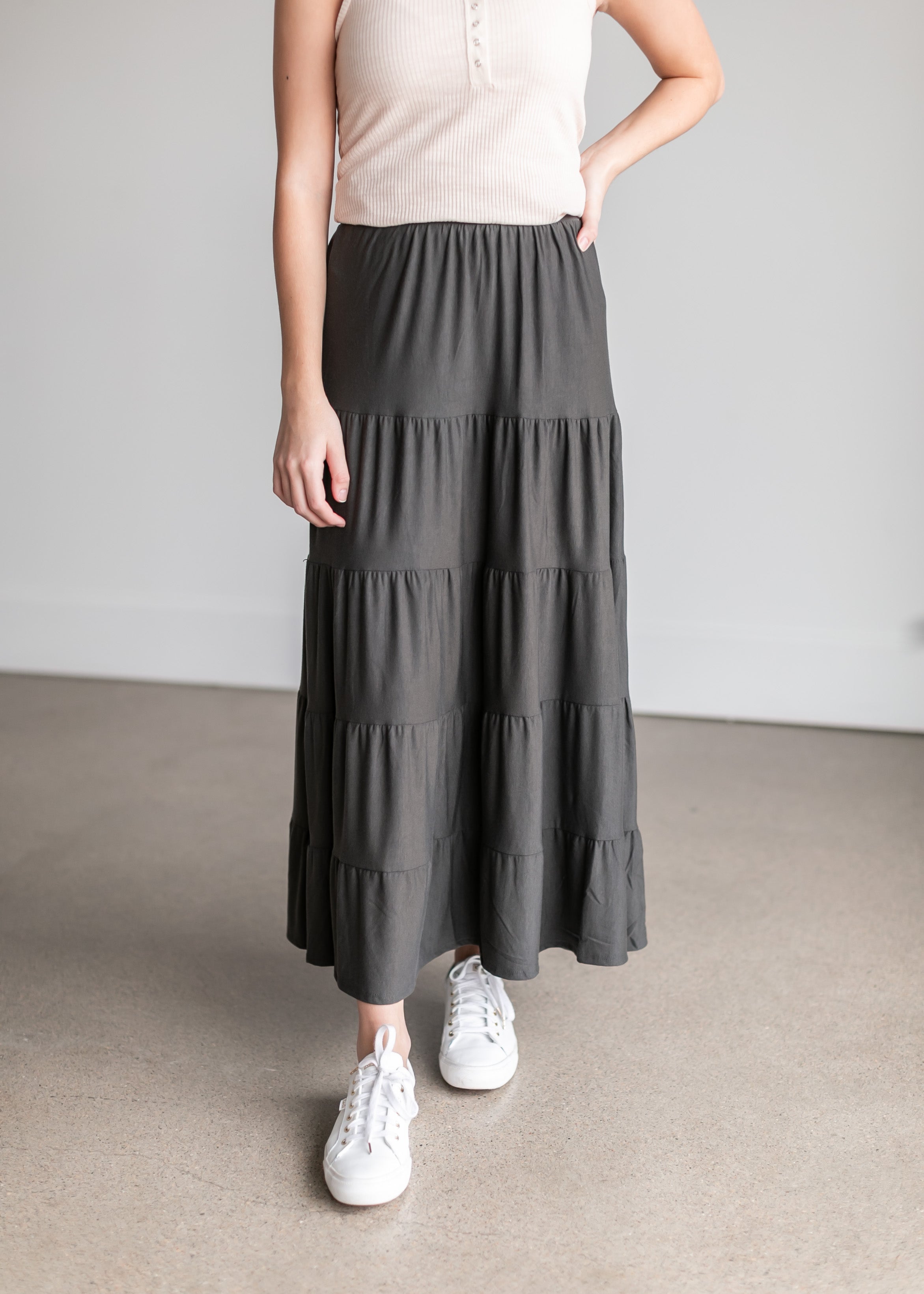 Tiered maxi shop skirt nz