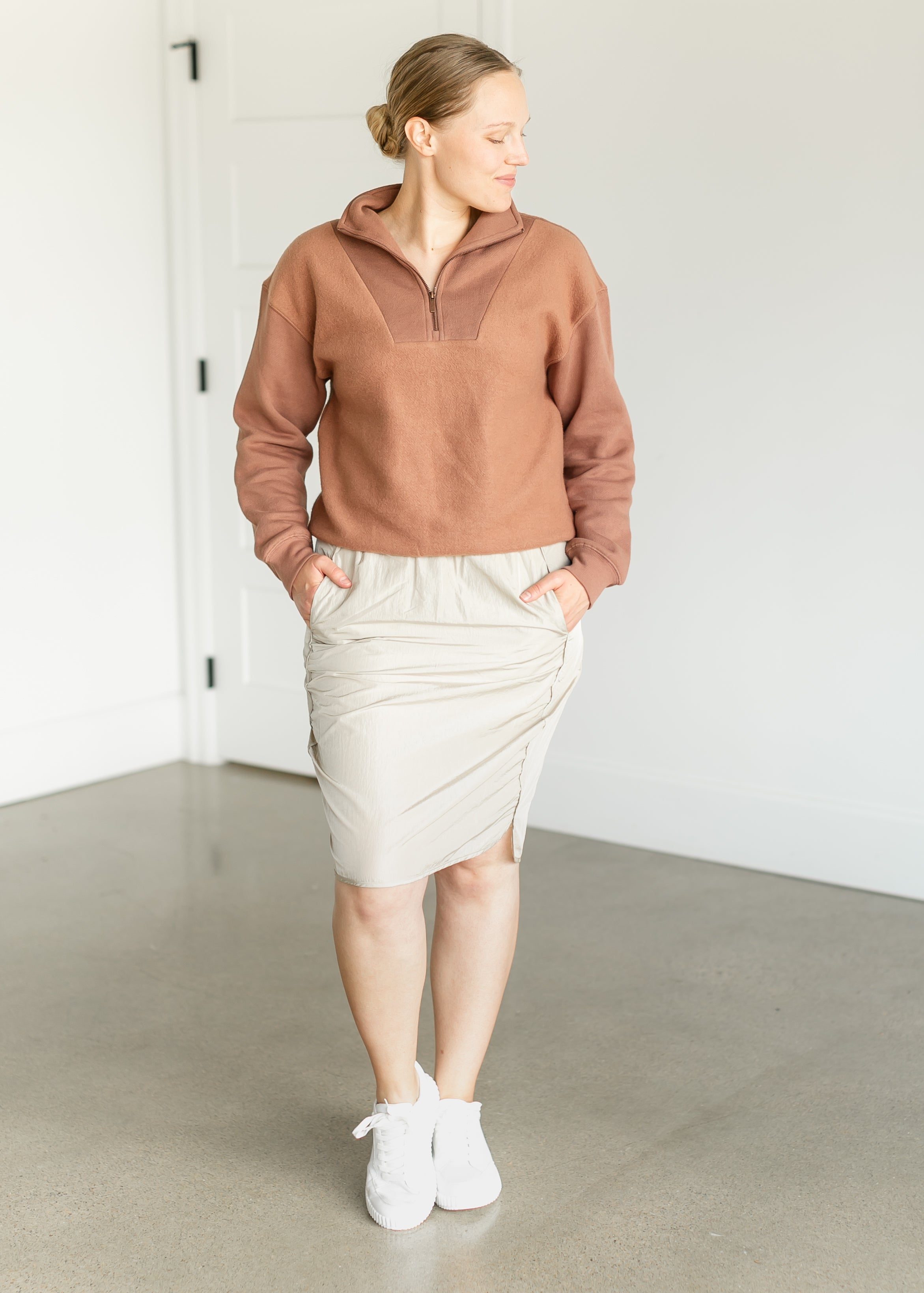 Sweatshirt fleece outlet skirt