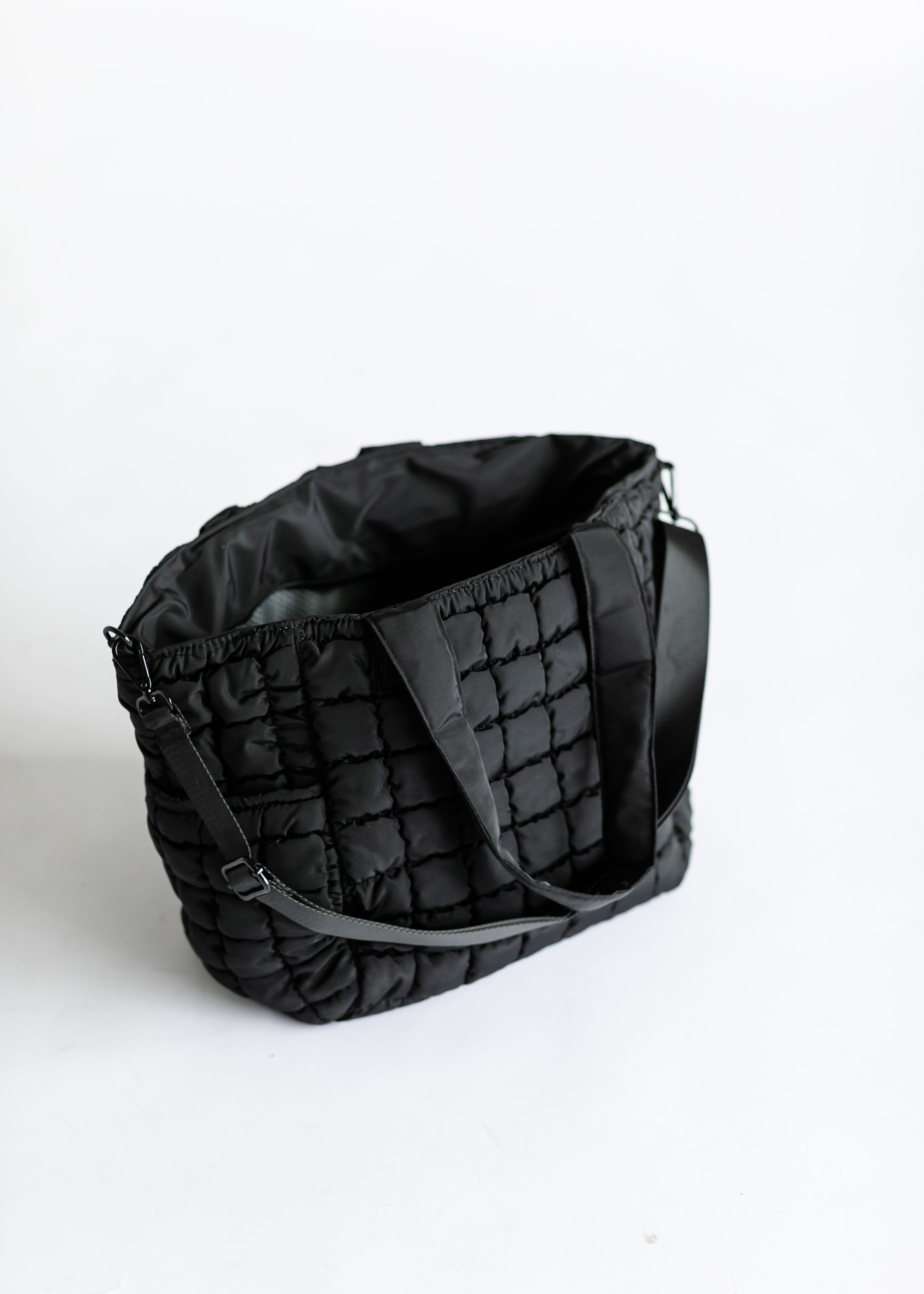 Quilted on sale nylon tote