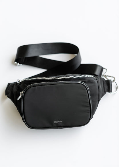 Recycled Nylon Black Belt Bag Accessory