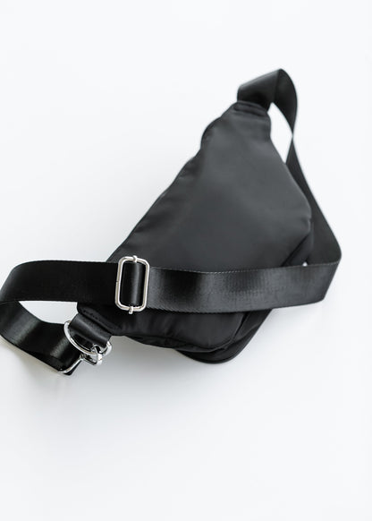 Recycled Nylon Black Belt Bag Accessory