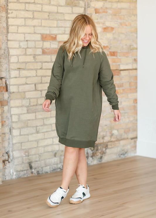 Scout Hooded Long Sleeve Sweatshirt Dress IC Dresses