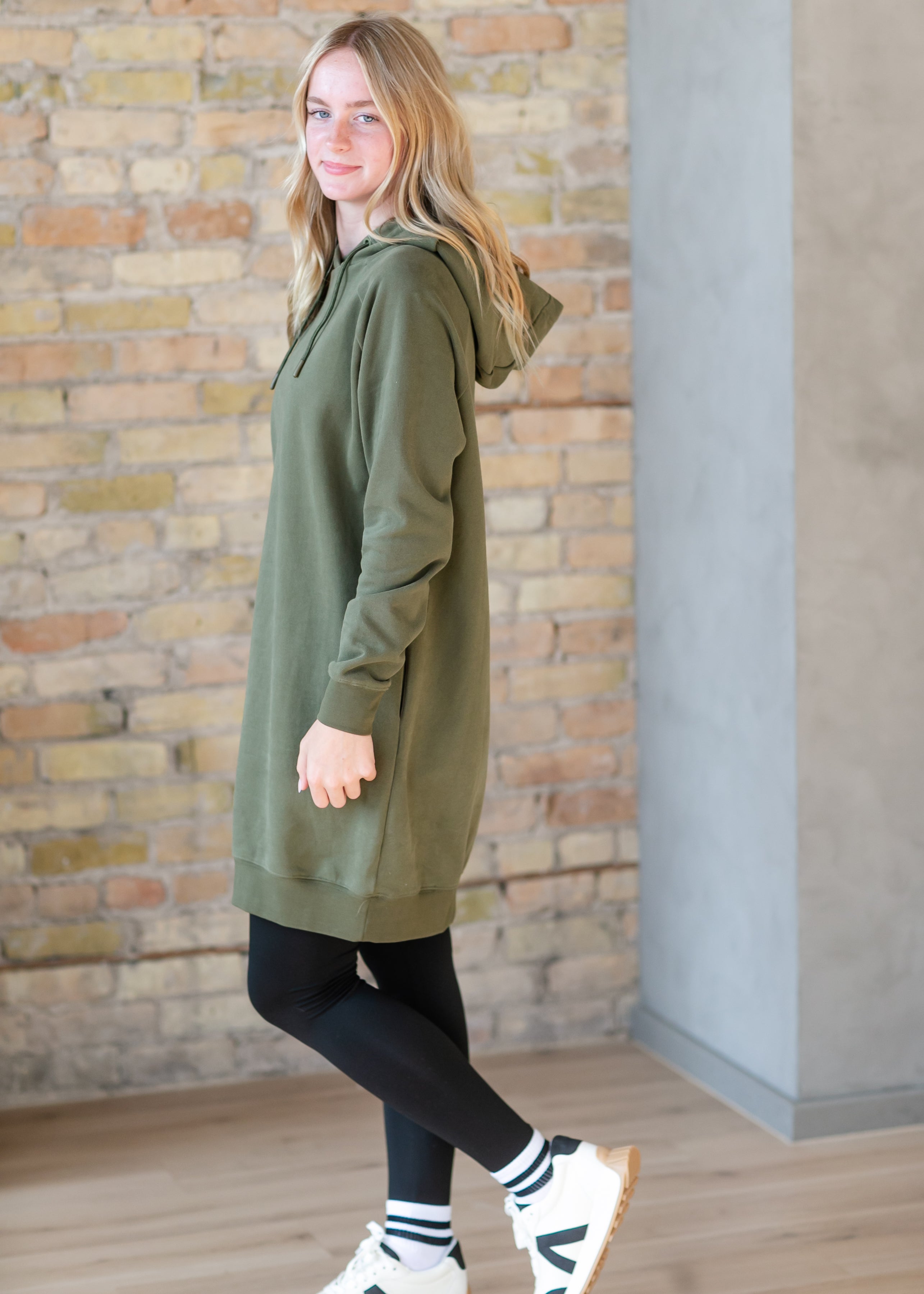 Long sweatshirt dress on sale