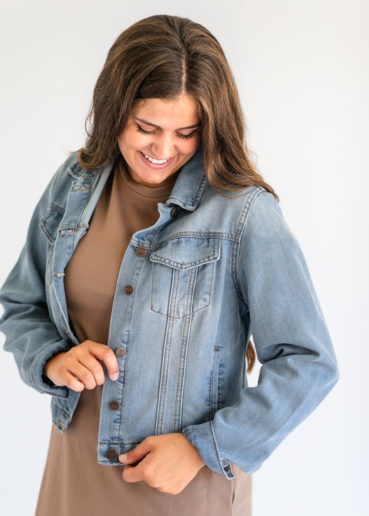 Shea Lightweight Denim Jacket IC Tops