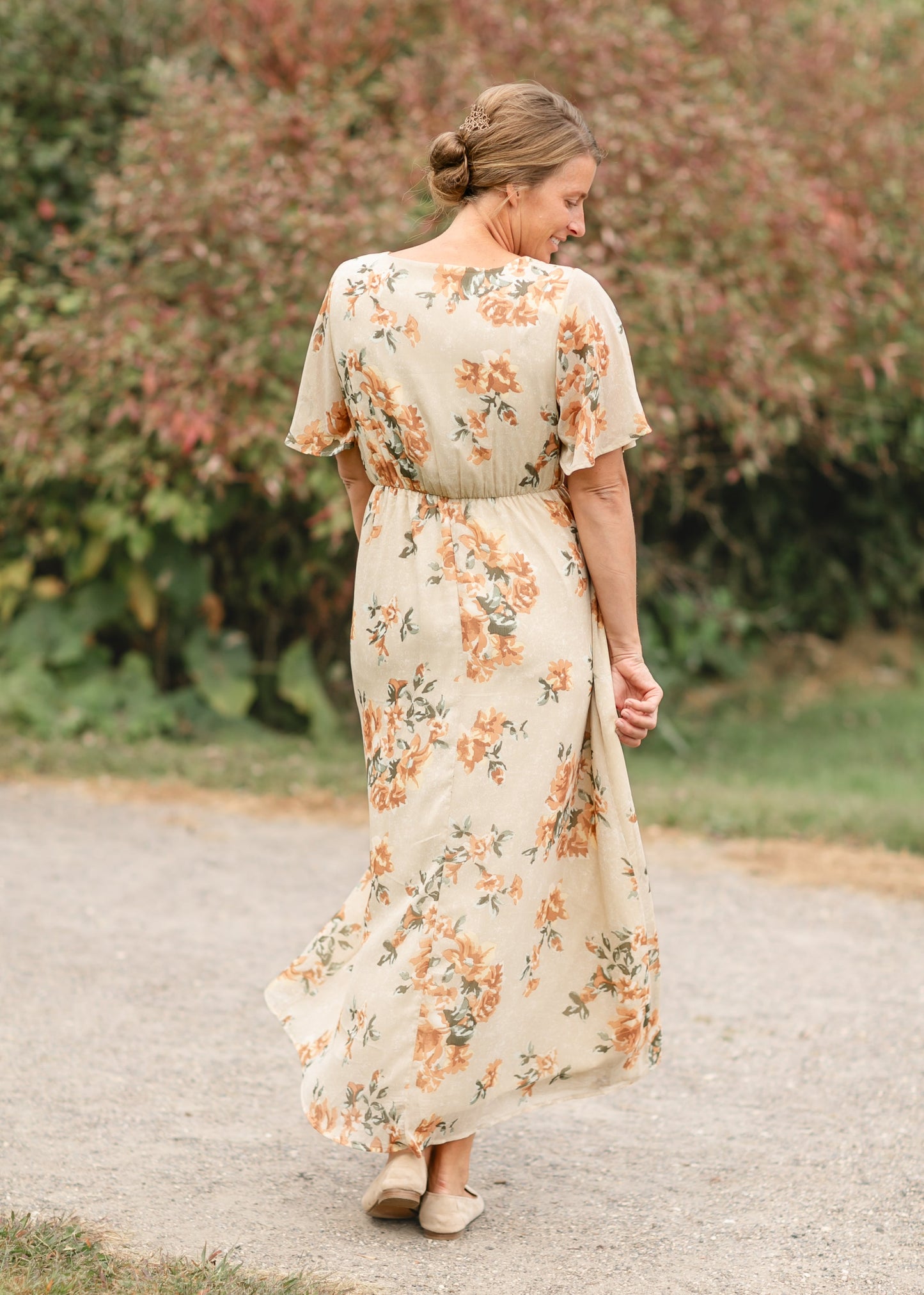 Short Sleeve Floral Maxi Dress FF Dresses