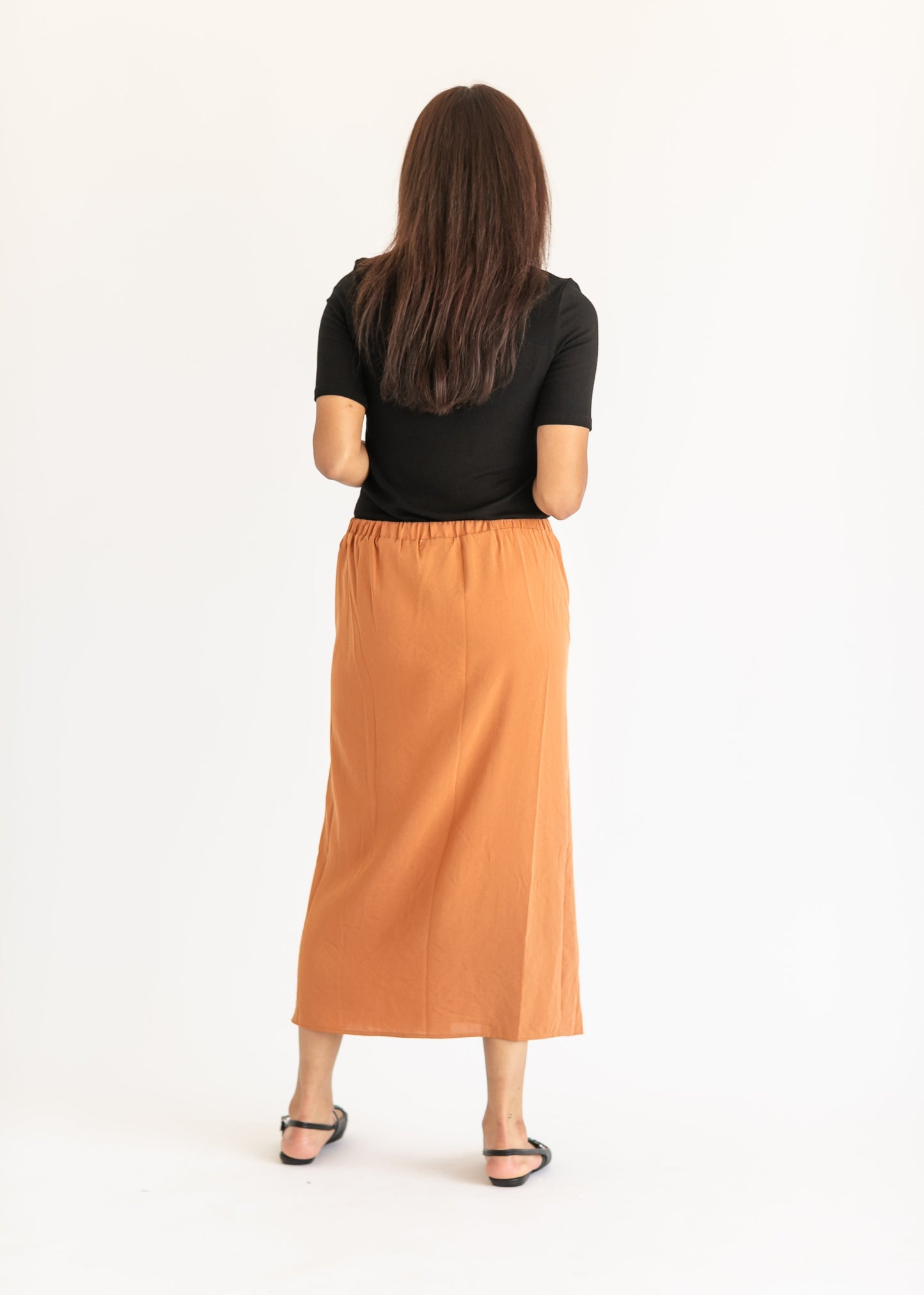 Side Placket Detail Midi Skirt FF Skirts