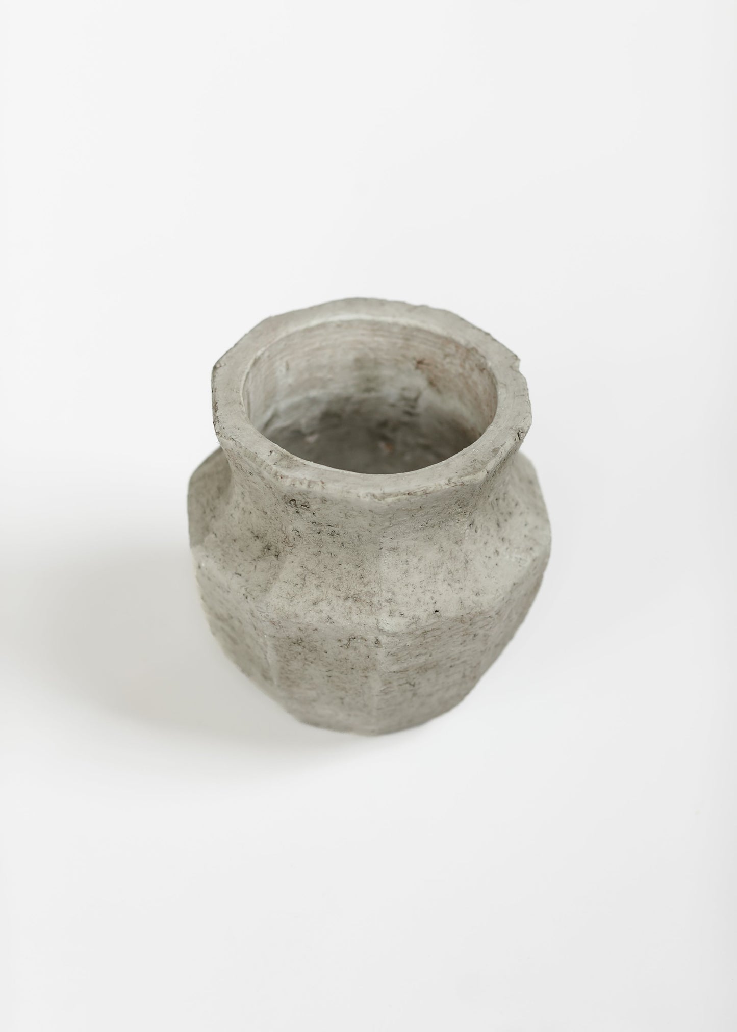 Small Toullon Vase, White Cement Gifts