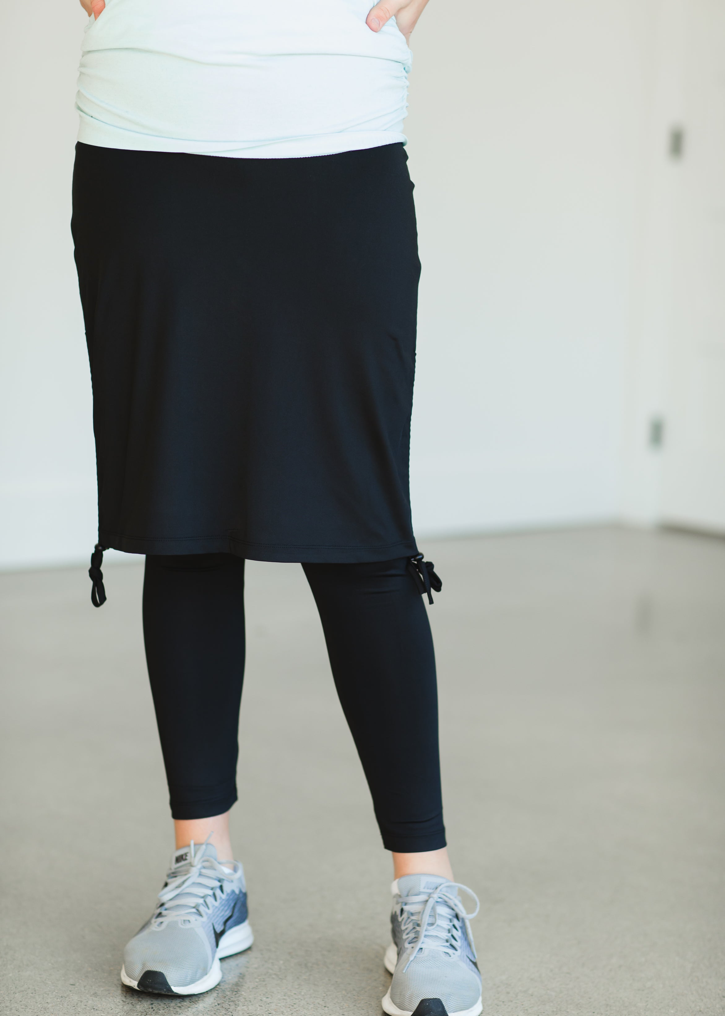 Snoga Black Side Tie Athletic Skirt FINAL SALE Inherit Co