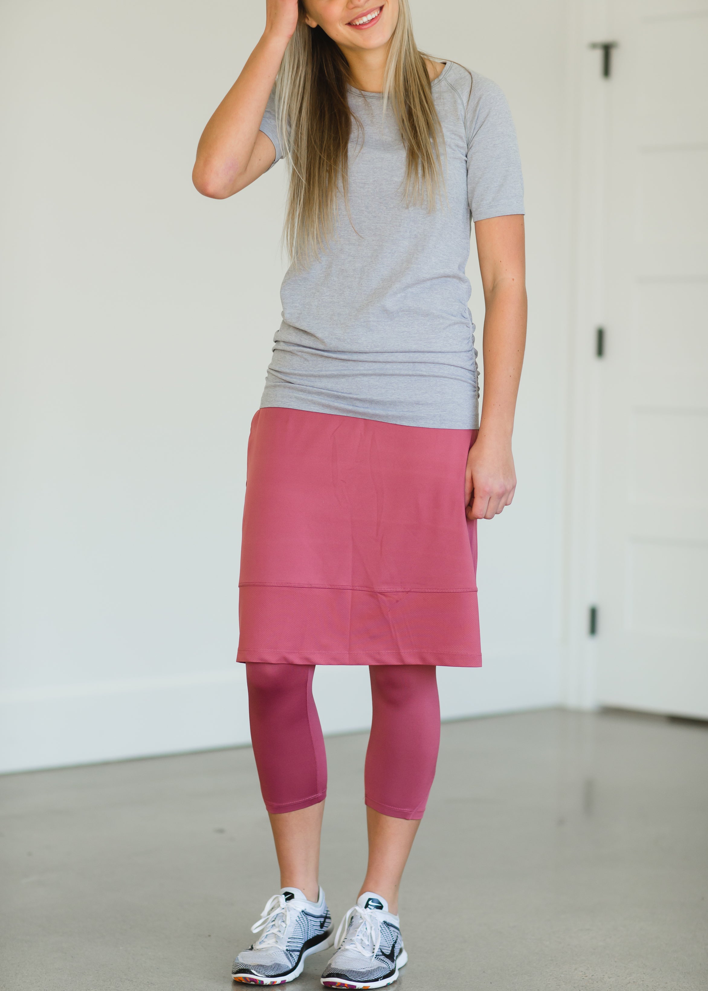 Snoga Rose Mesh Athletic Skirt FINAL SALE Inherit Co