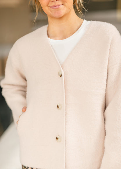 Soft Sweater Button Up Cardigan Coat FF Tops