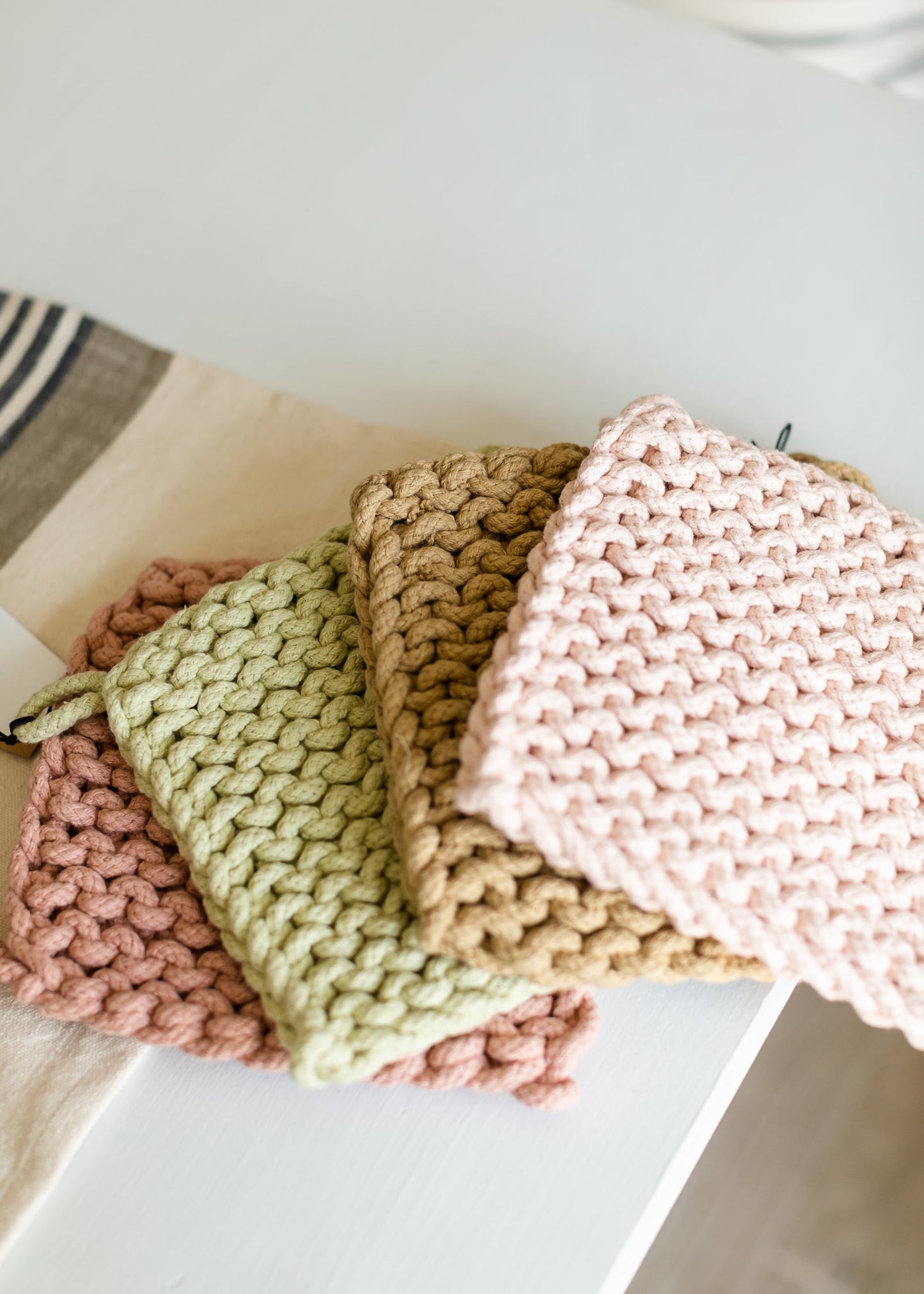 Square Cotton Crocheted Potholders