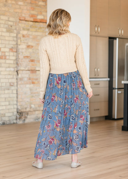 Steve Madden® Coppola Floral Pleated Maxi Skirt FF Skirts