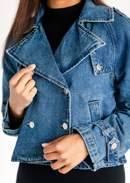 Steve Madden® Sirus Denim Trench Coat FF Tops