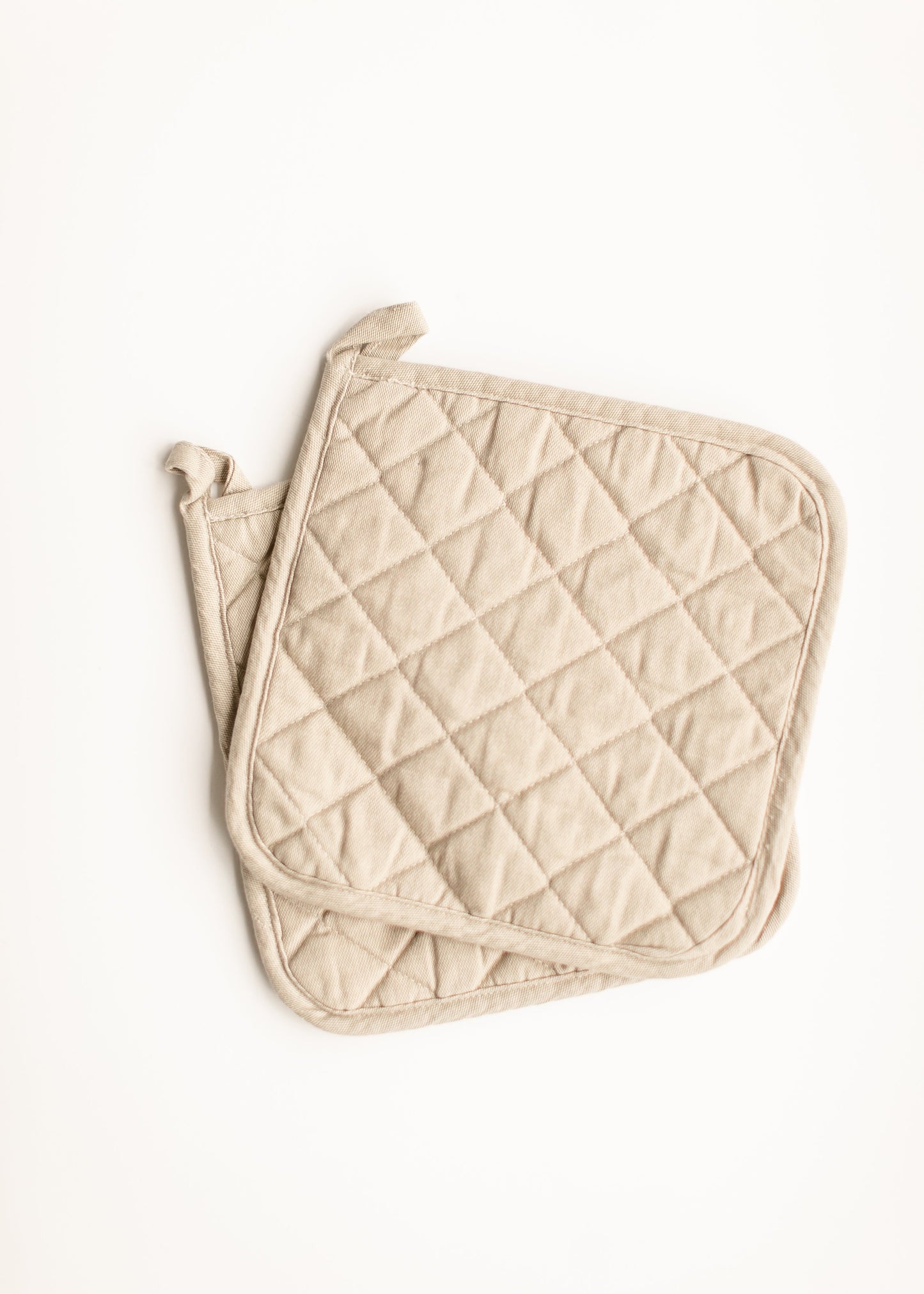 Stonewash Quilted Potholder FF Home + Lifestyle Dove Gray