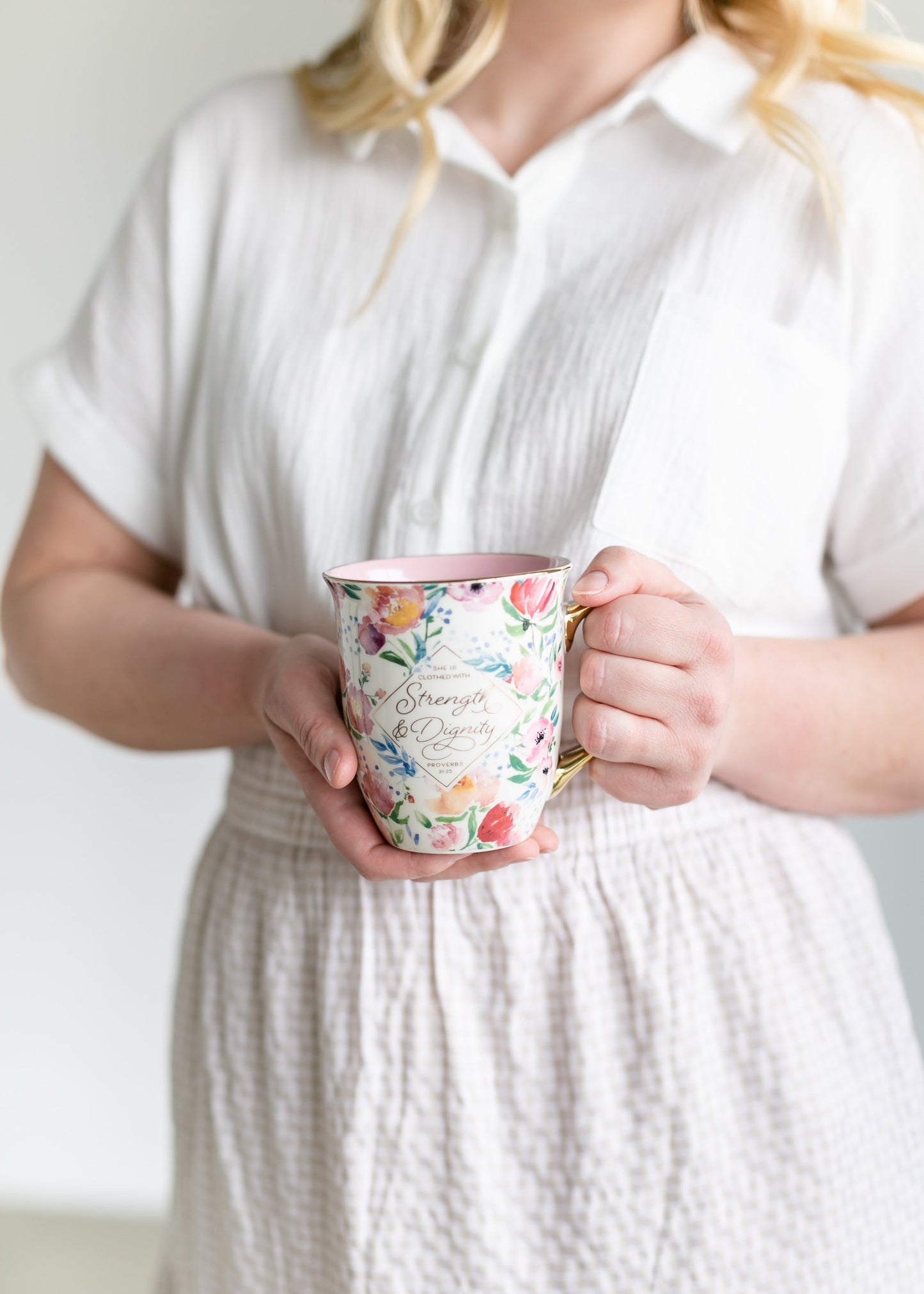 Pastel Floral Travel Mug