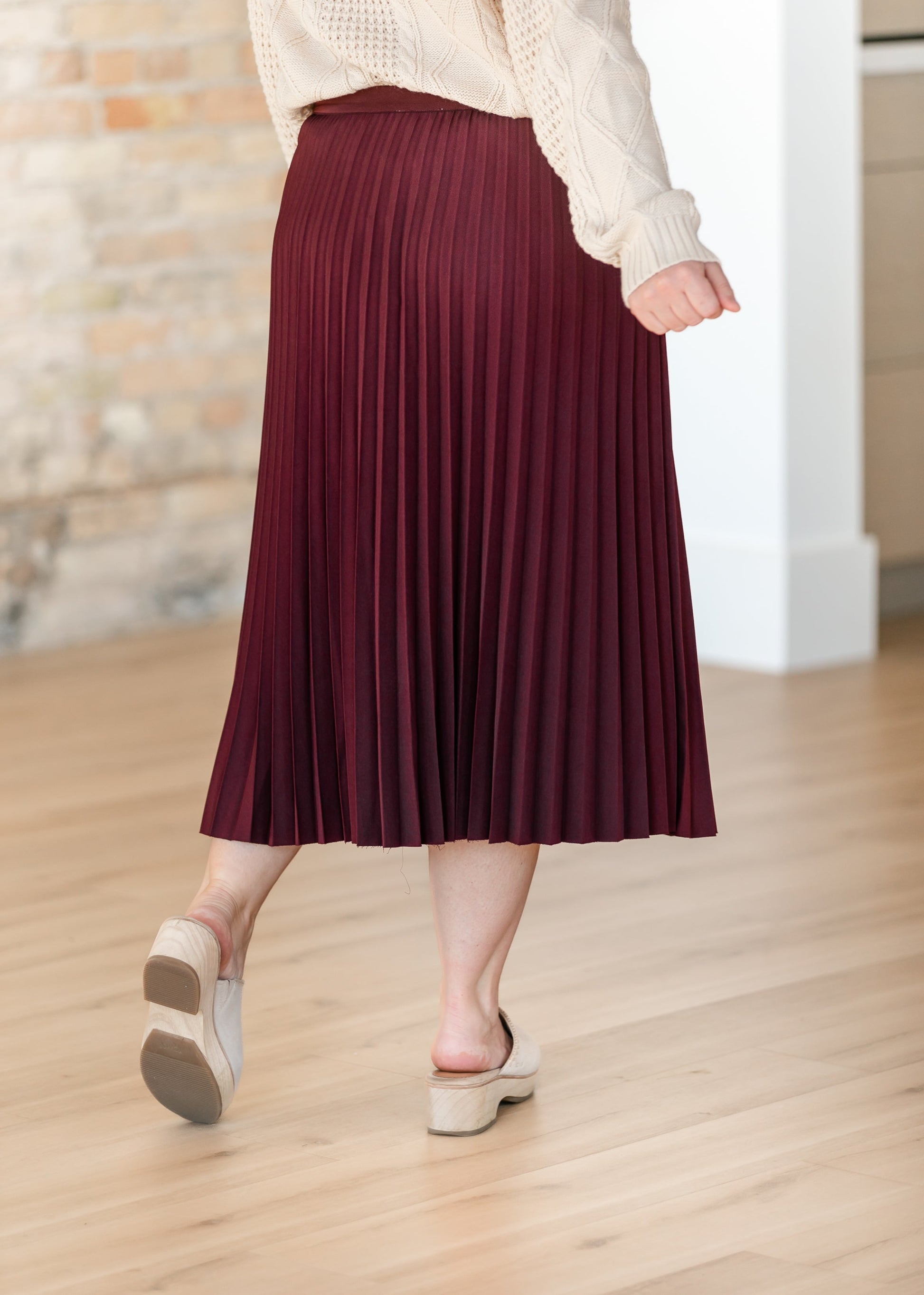 Stretchy Pleated Maxi Skirt FF Skirts