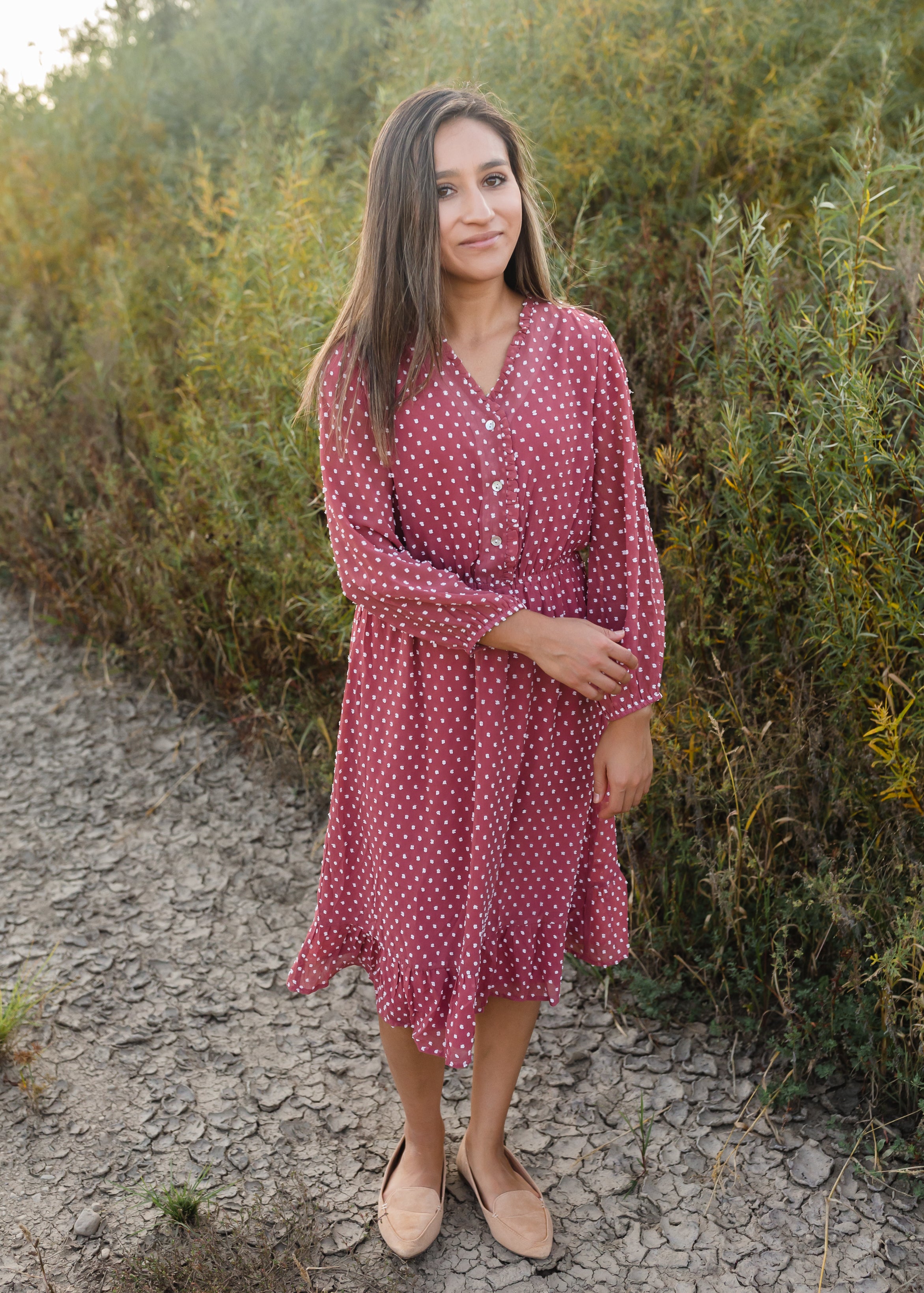 Terracotta polka hotsell dot dress