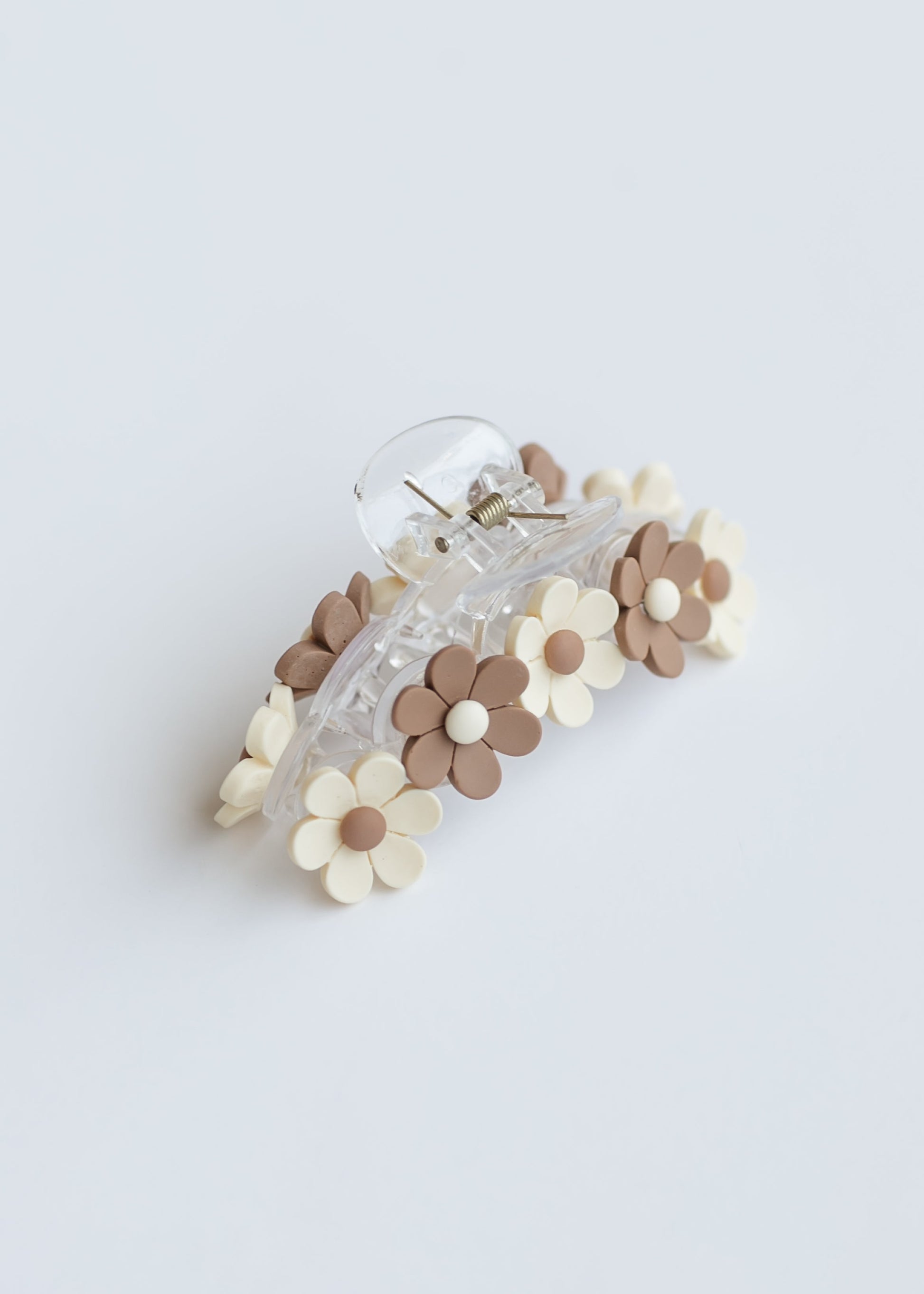 Tan Blossom Claw Hair Clip Accessories