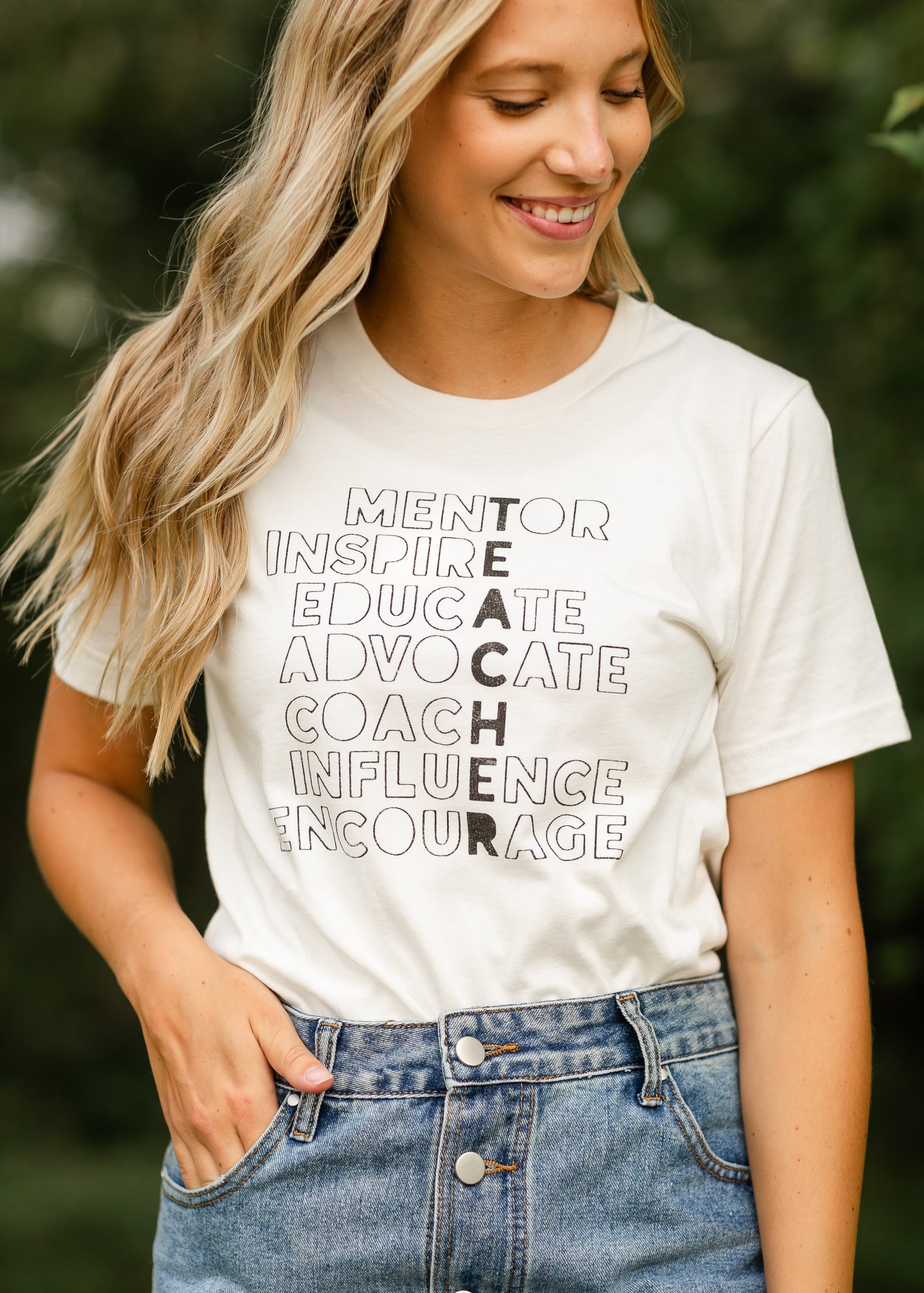 Teacher Acronym Graphic T-shirt FF Tops