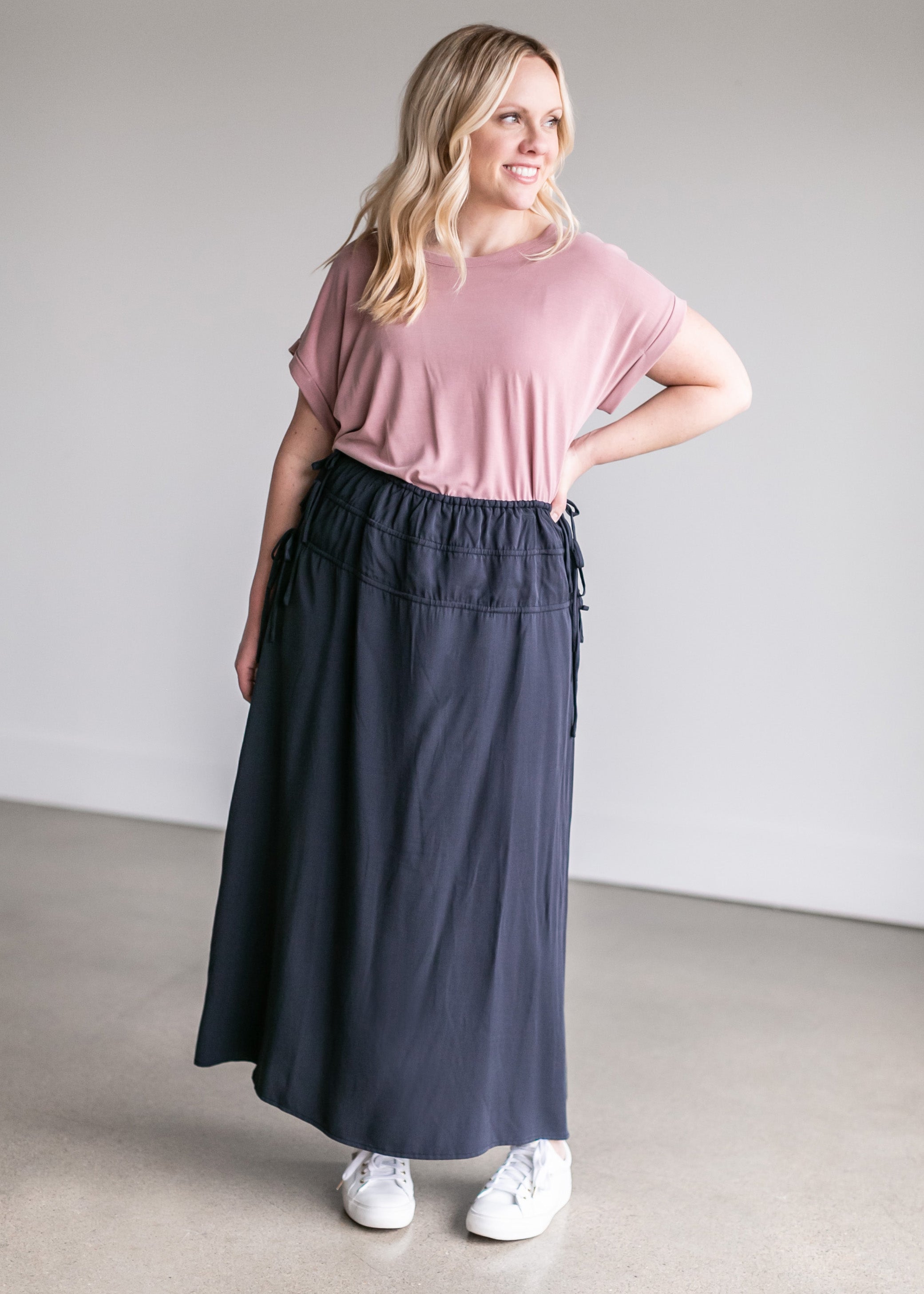 Plus size linen shop skirts