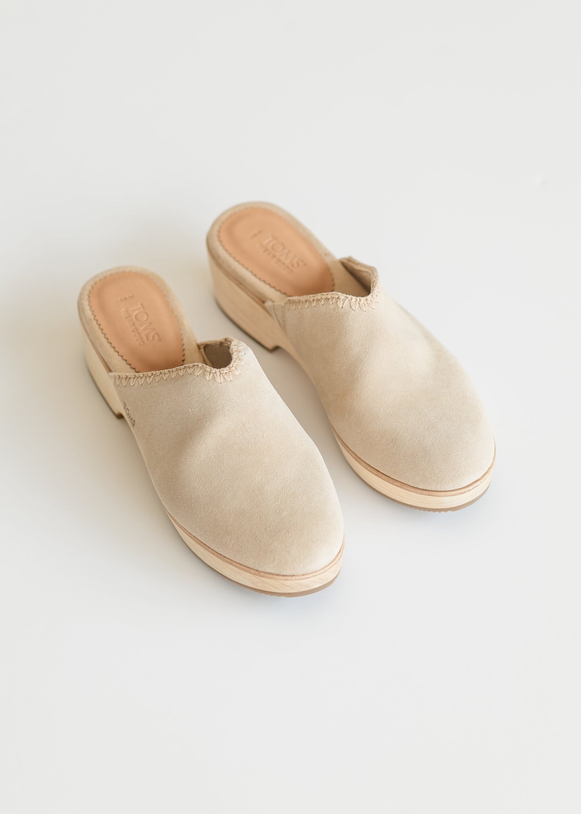 TOMS® Addison Suede Clog Heel Shoes