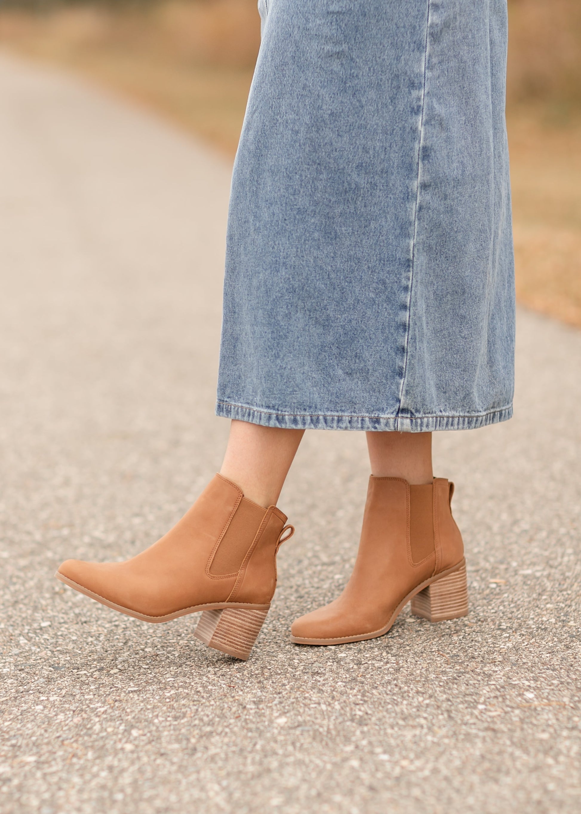 TOMS® Evelyn Chelsea Brown Booties Shoes