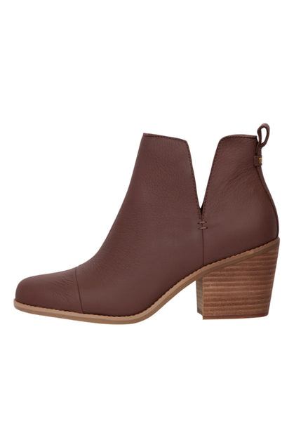 Leather cut hot sale out booties