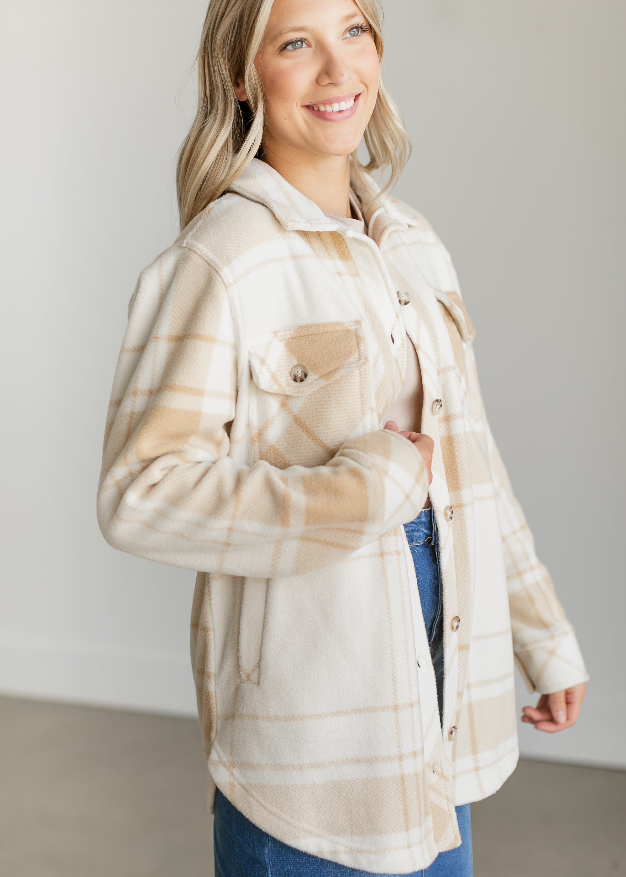 Beige hotsell plaid jacket