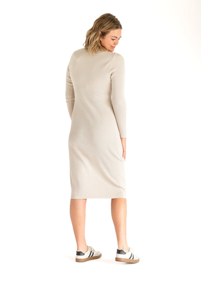 Vanna Ribbed Knit Midi Dress IC Dresses