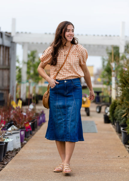 Midi jean 2024 skirt xs