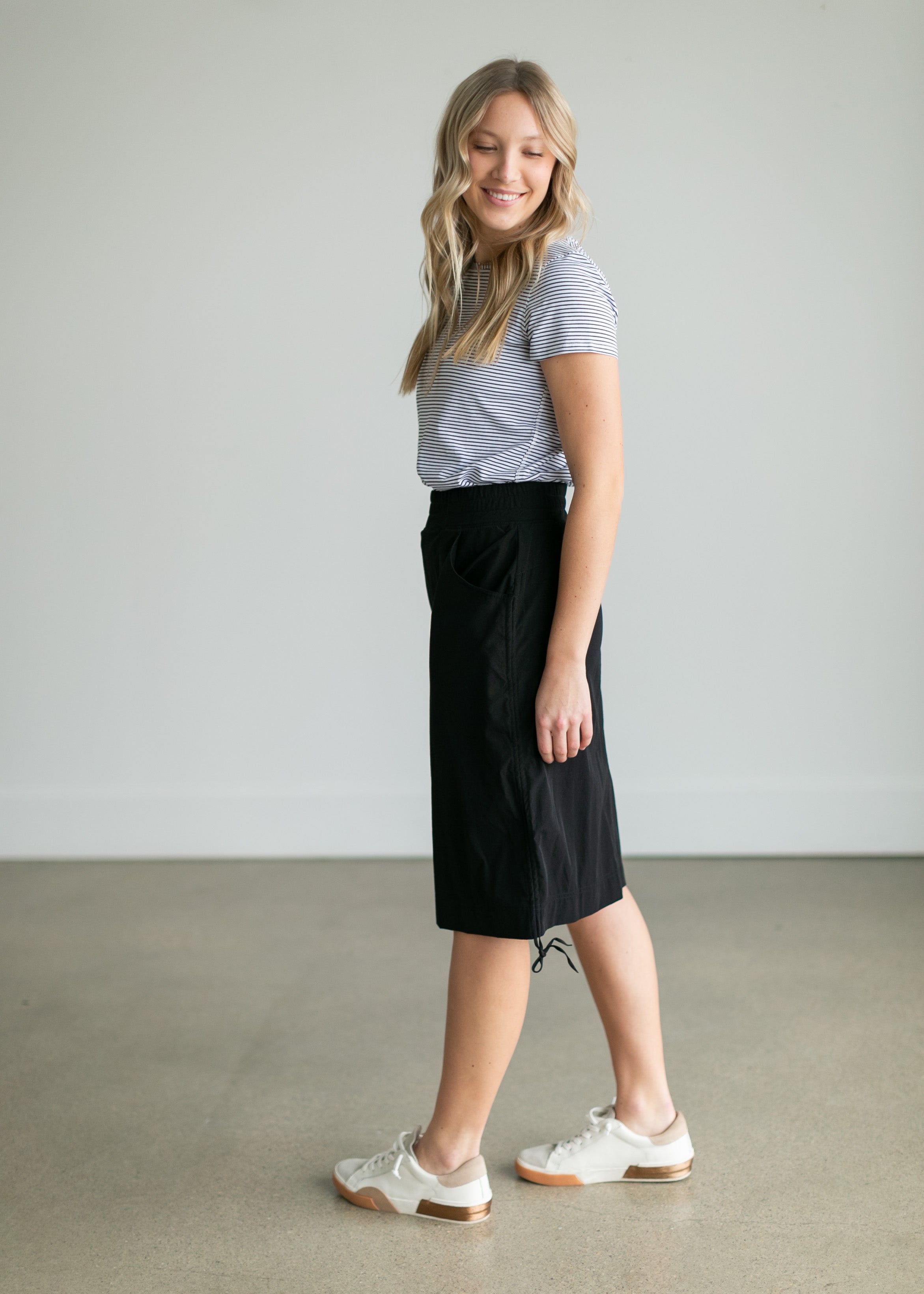 Andie Black Hiking Midi Skirt FINAL SALE Inherit Co