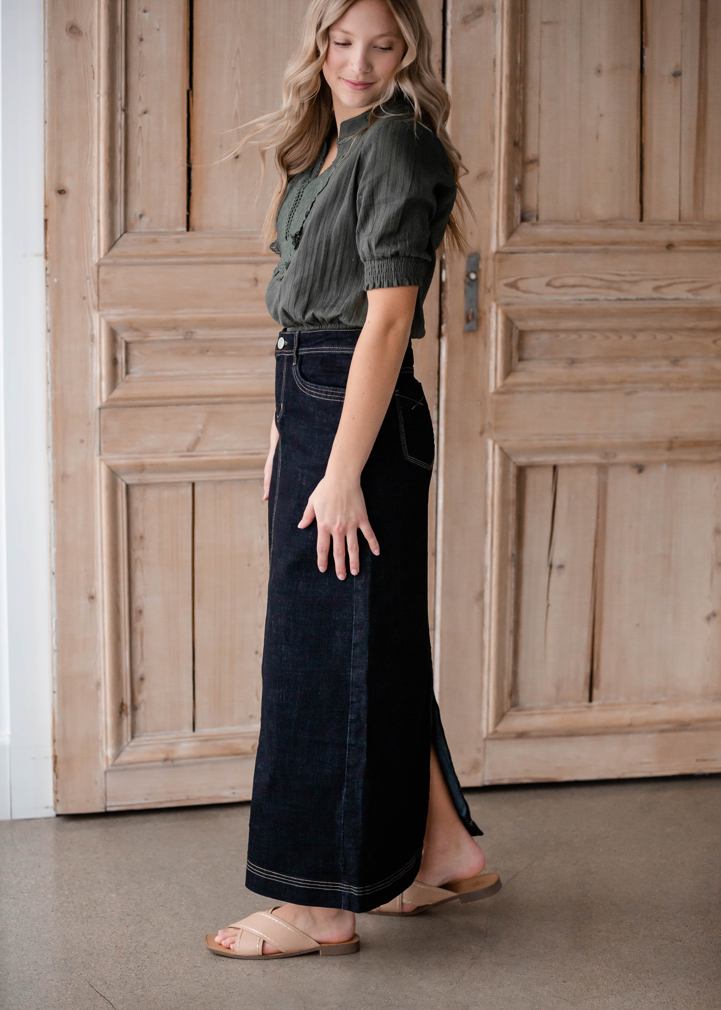 High Waist Hip Wrapped Denim Midi Dress With Pockets And Irregular Hemline  Perfect For Office And Formal Events From Shacksla, $17.59 | DHgate.Com