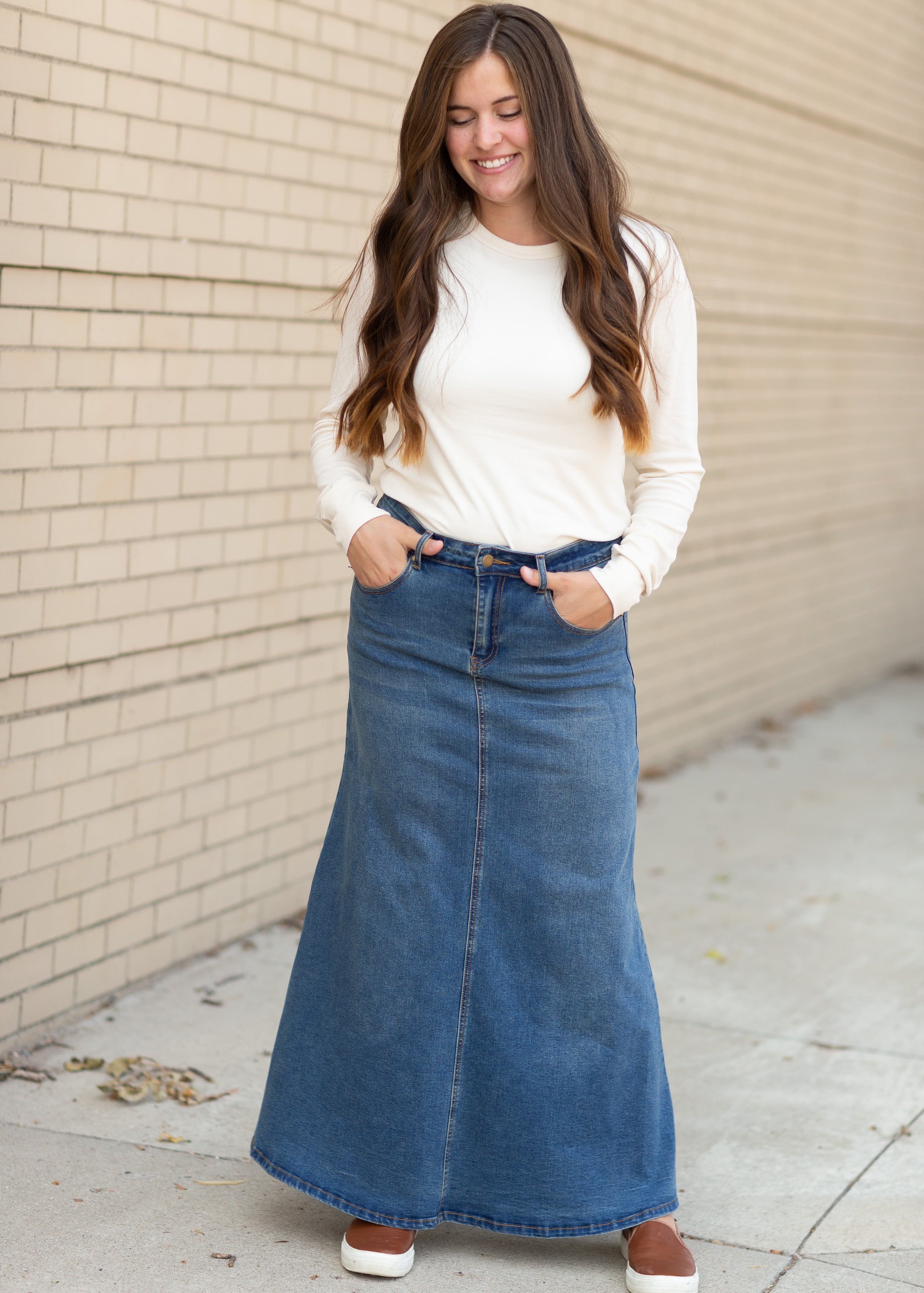 Long Denim Skirts Are Trending - House Of Hipsters